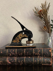 Antique Cast Iron Embossing Stamp