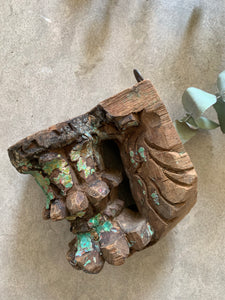 Wooden Carved Antique Candle Bracket