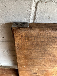 Reclaimed Oak Chopping Board/Butchers Block with Metal Corners