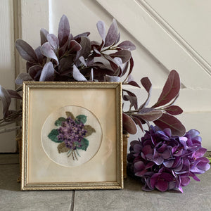 Small Gilt Framed Embroidered Floral