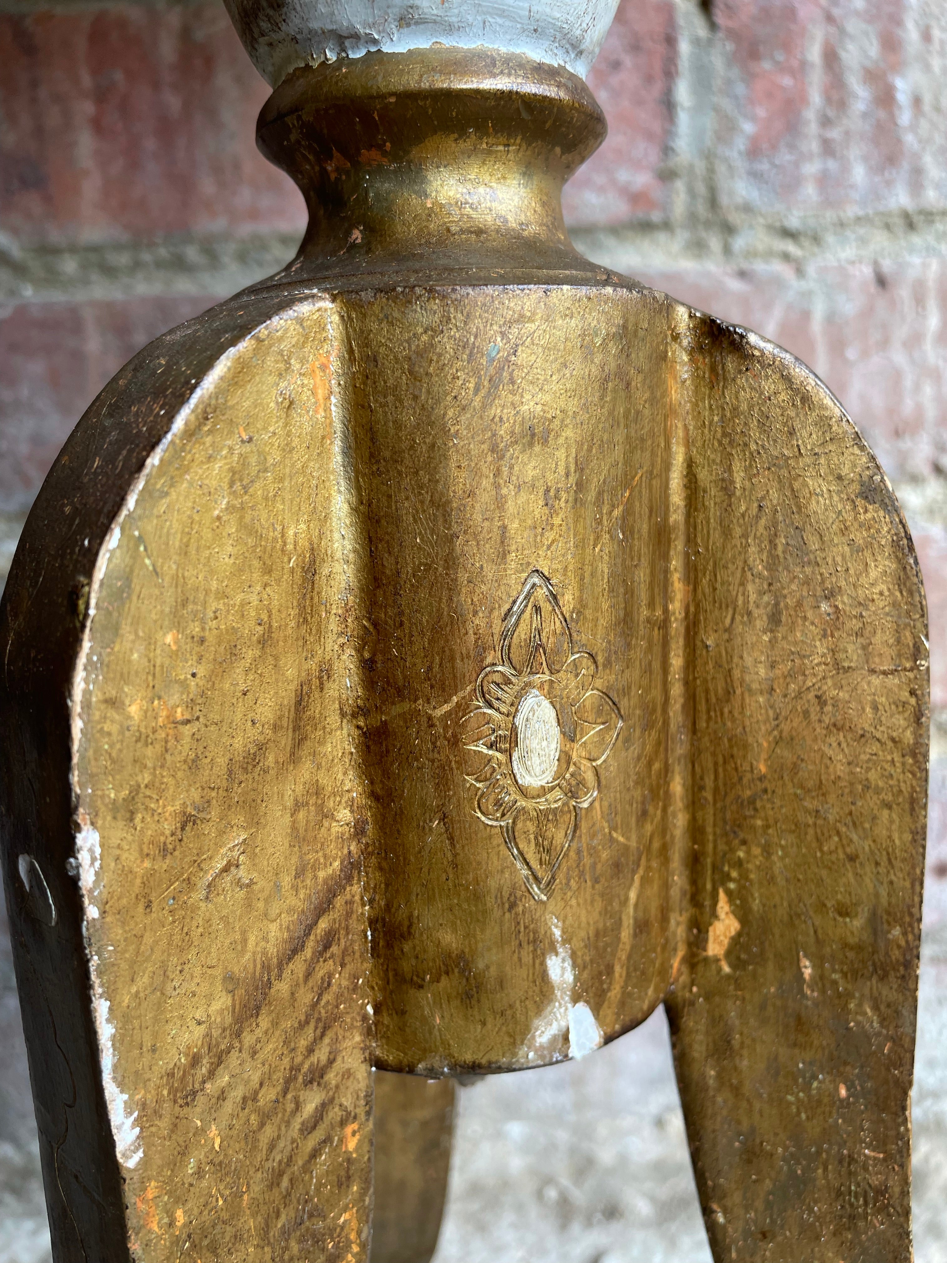 Florentine Gilt and White Occasional Table