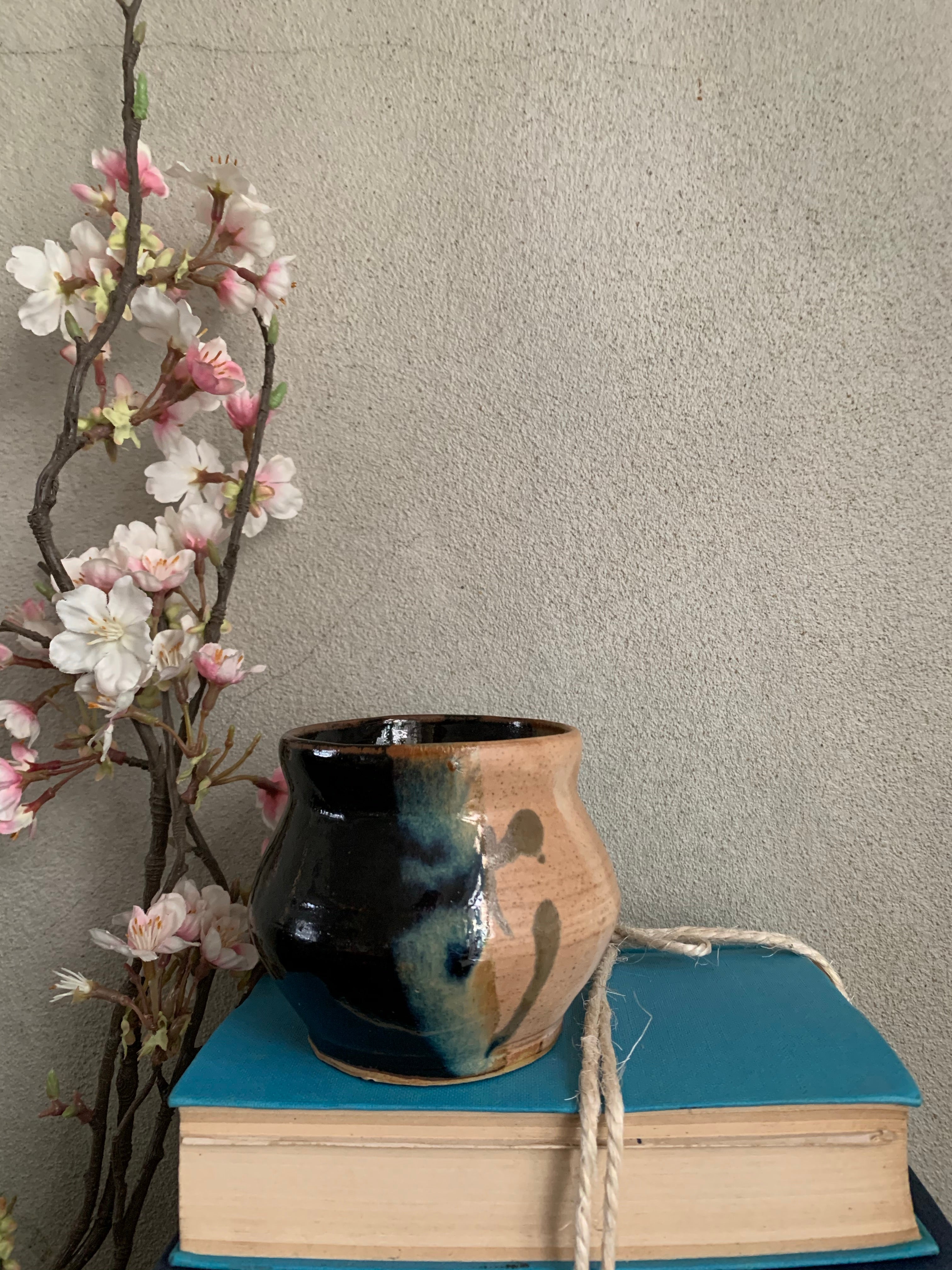Part-Glazed Studio Pottery Pot