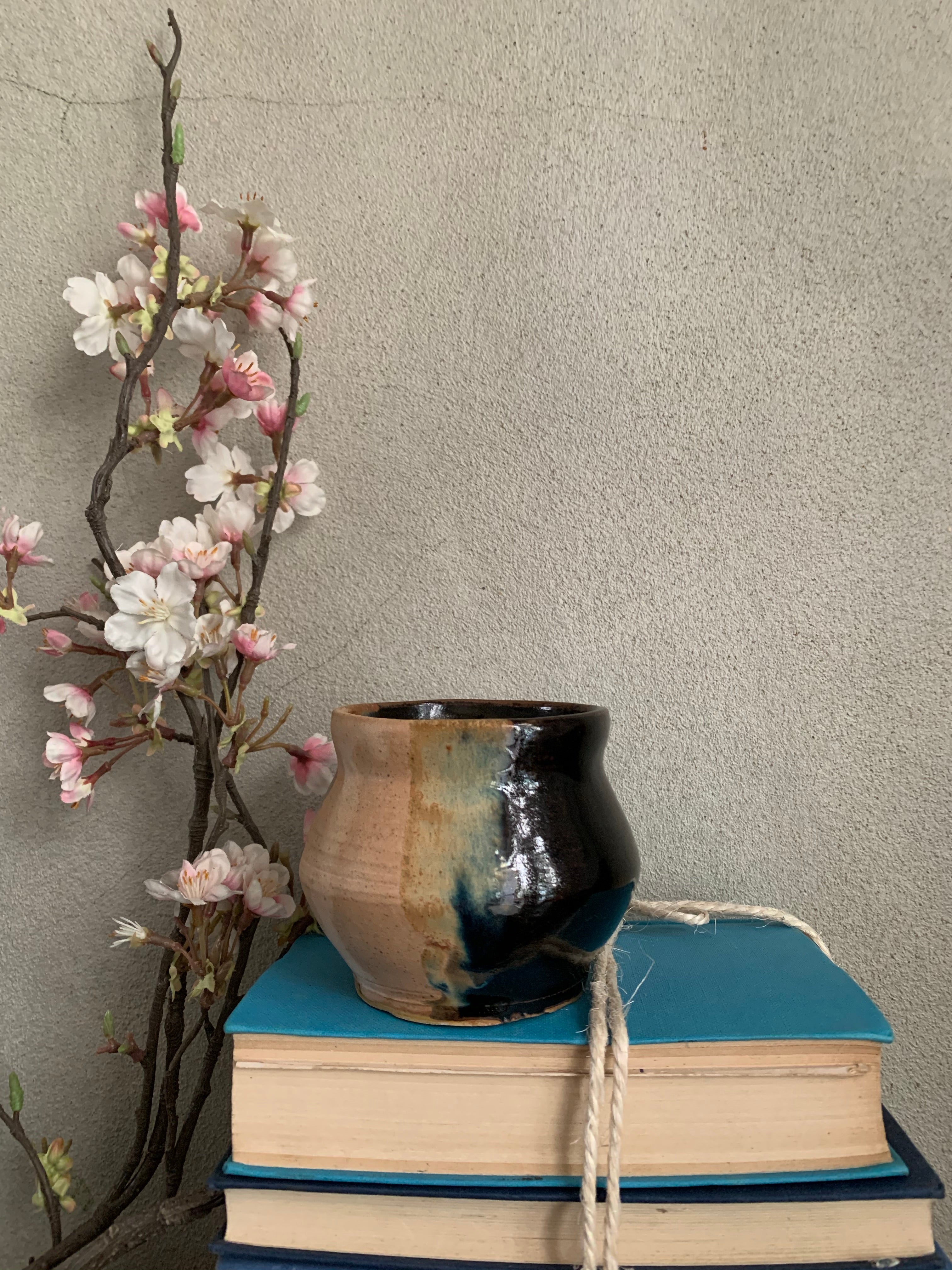 Part-Glazed Studio Pottery Pot