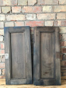 Pair of French vintage panels in navy blue