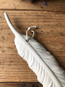 Bisque Porcelain Decorative Feather