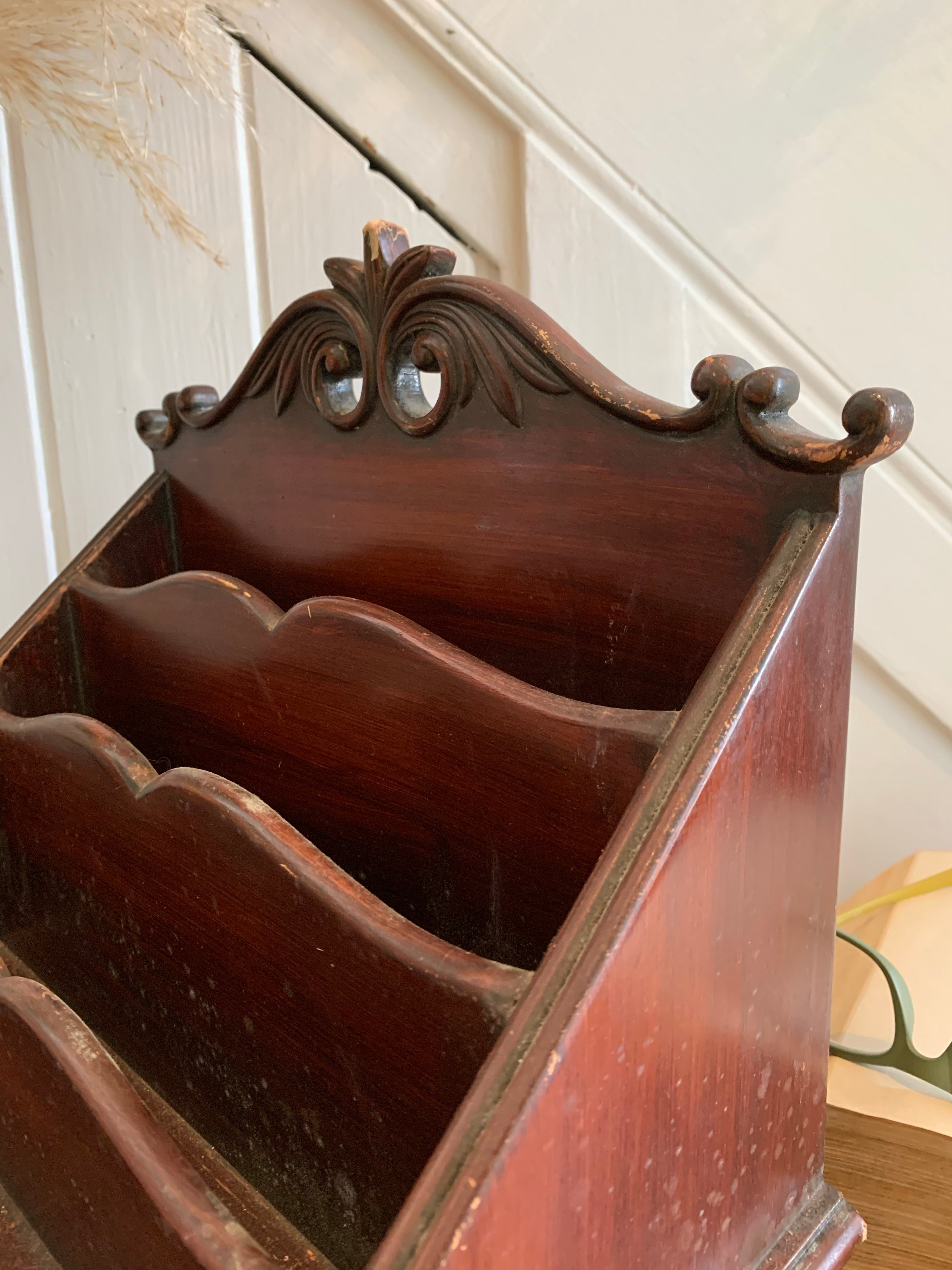 Timeworn Antique Letter Rack with Drawer