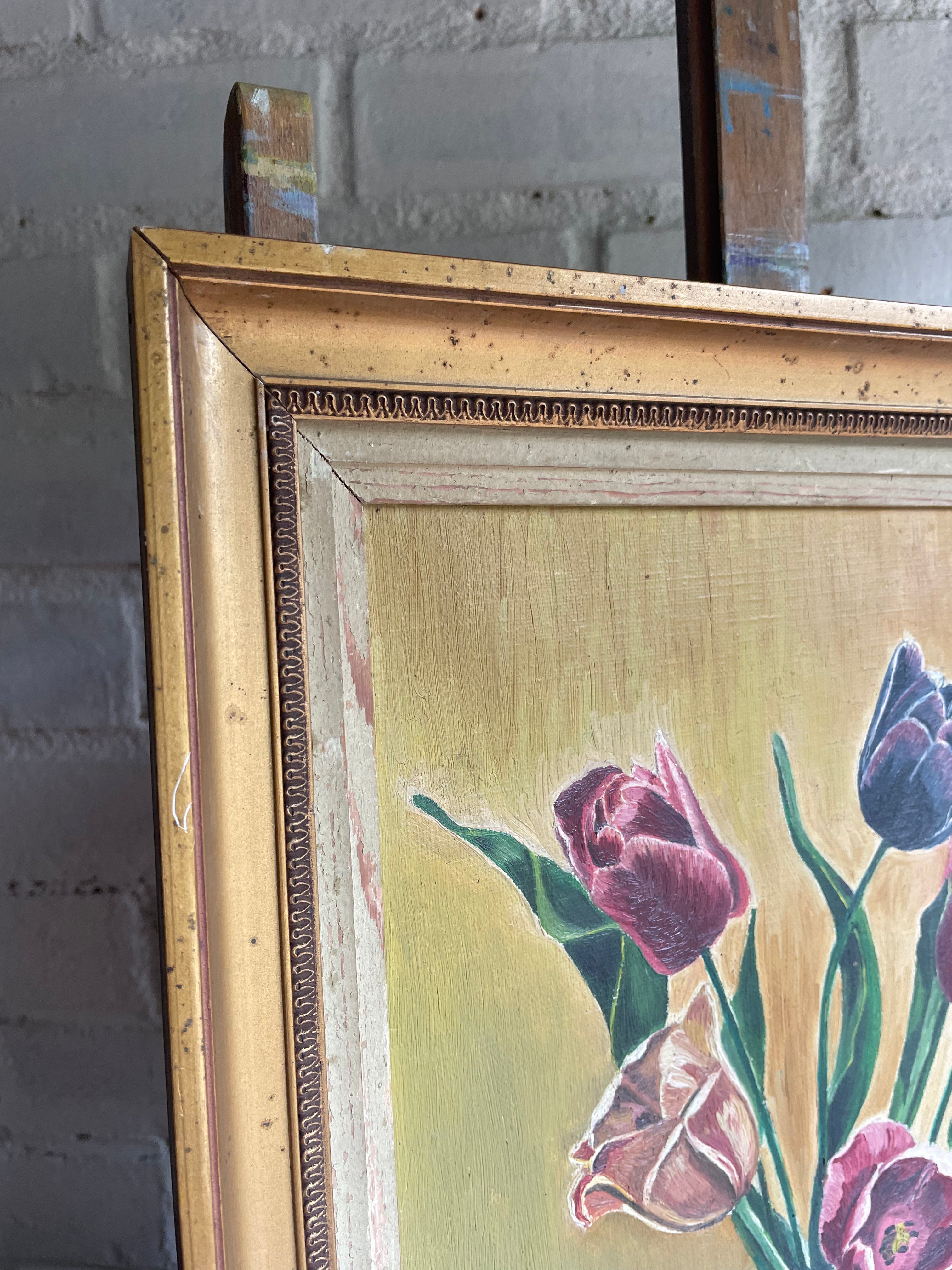 Tulips: Oil on Canvas