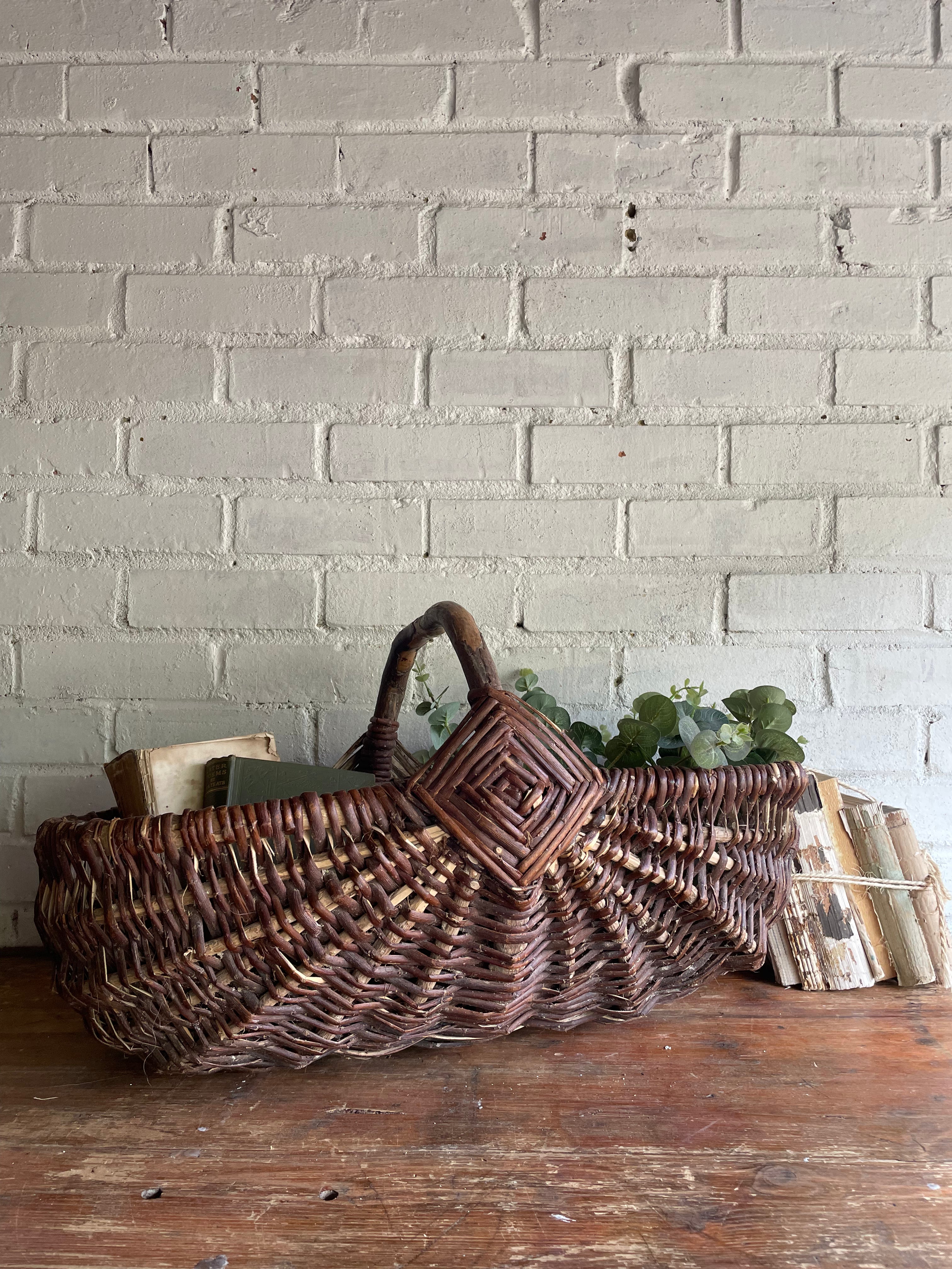 Large French Vintage Basket