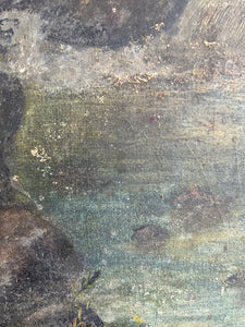 Moody Woods: Antique Oil on Board