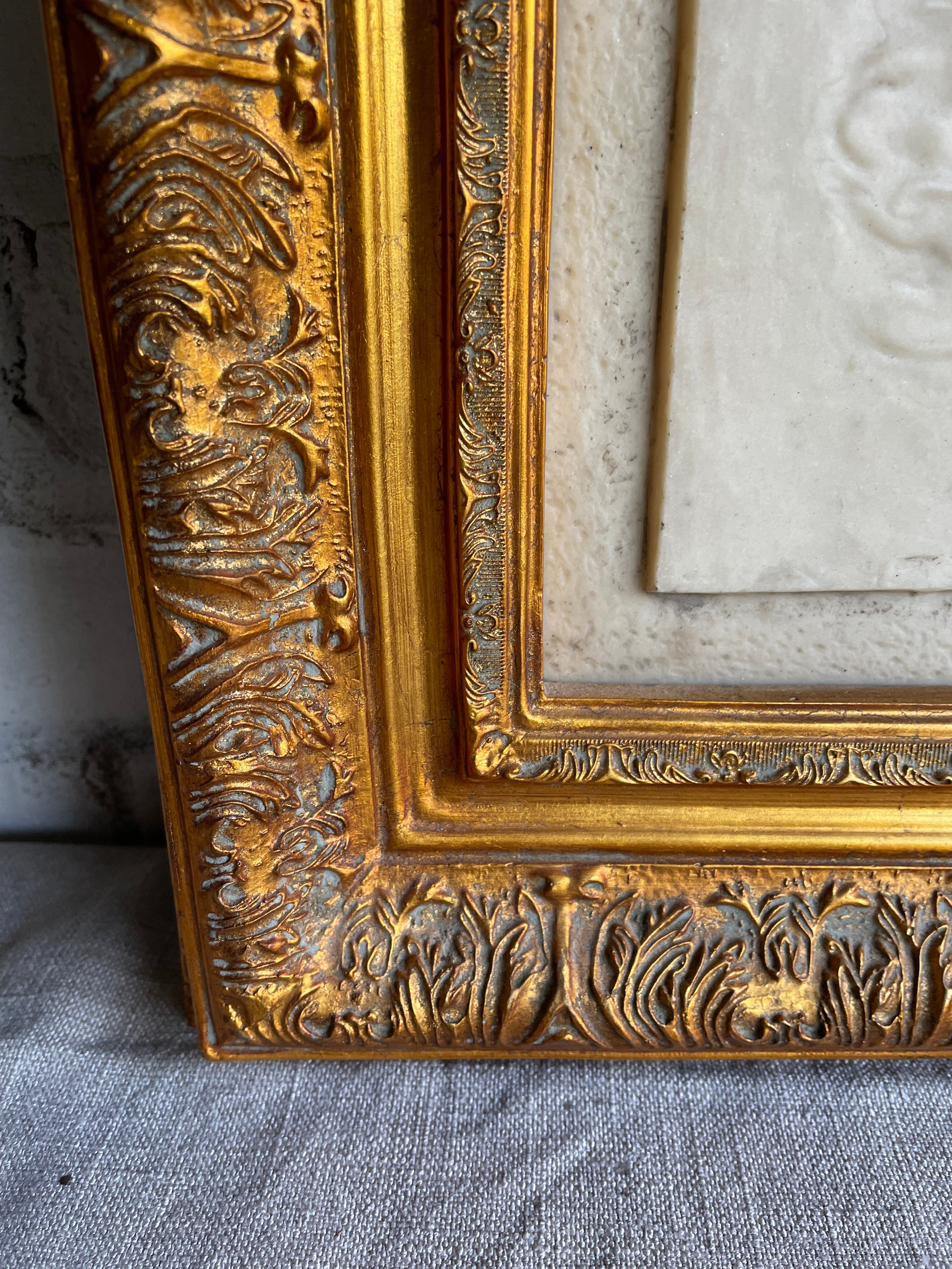 Classical Resin Relief with Gilt Frame