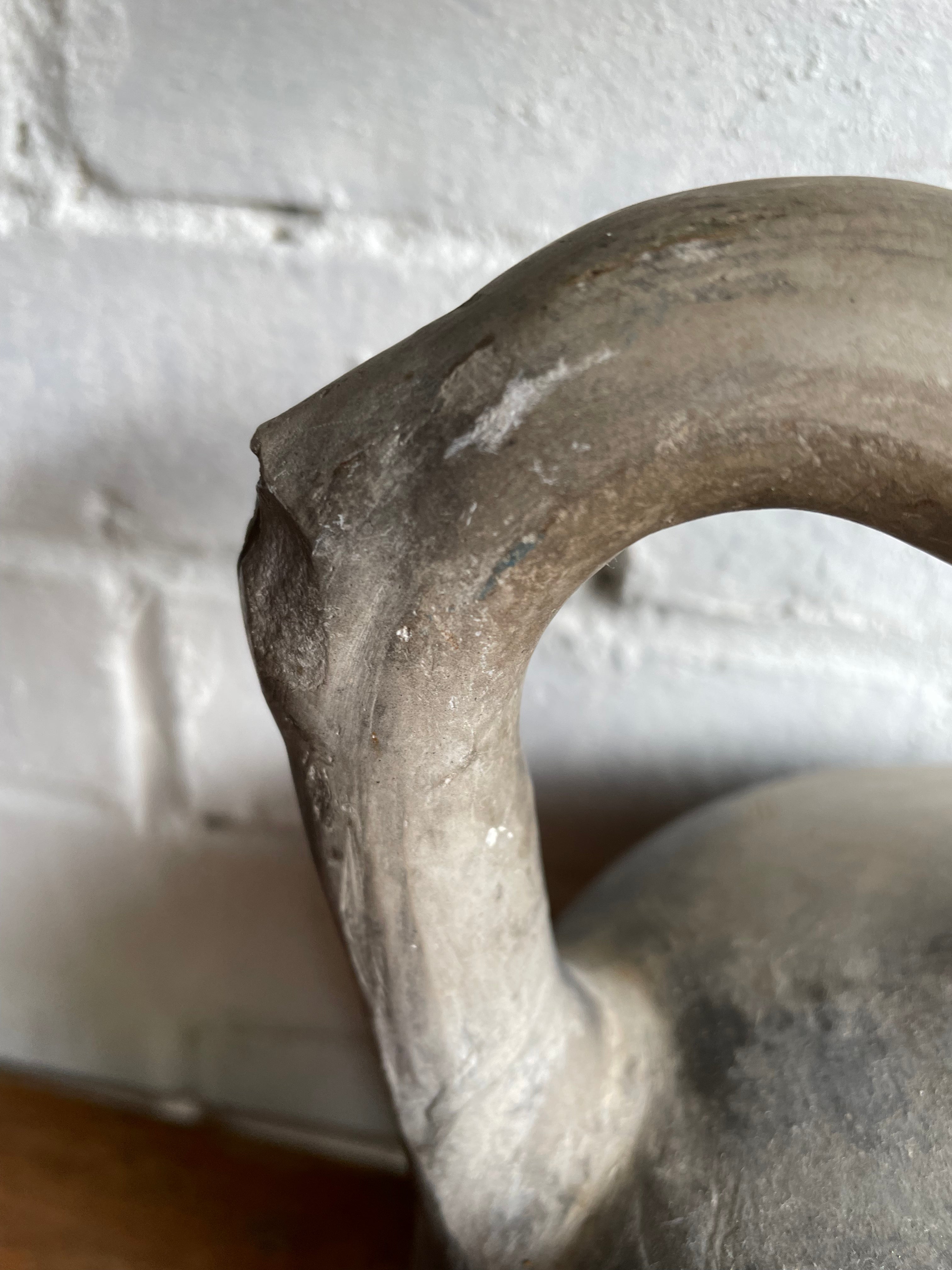 Matte Black Earthenware Vase