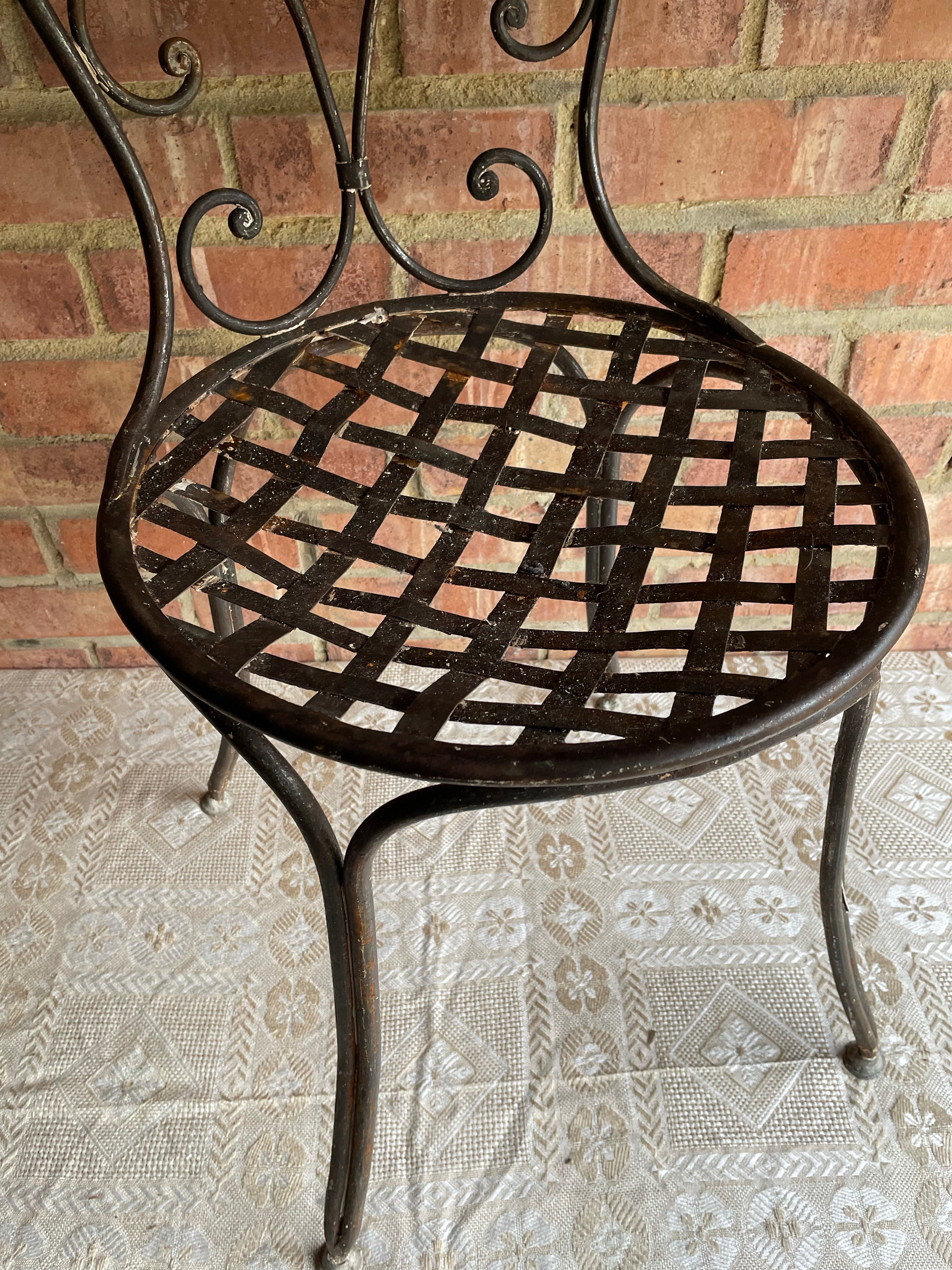 Beautiful Old Wrought Iron Chair