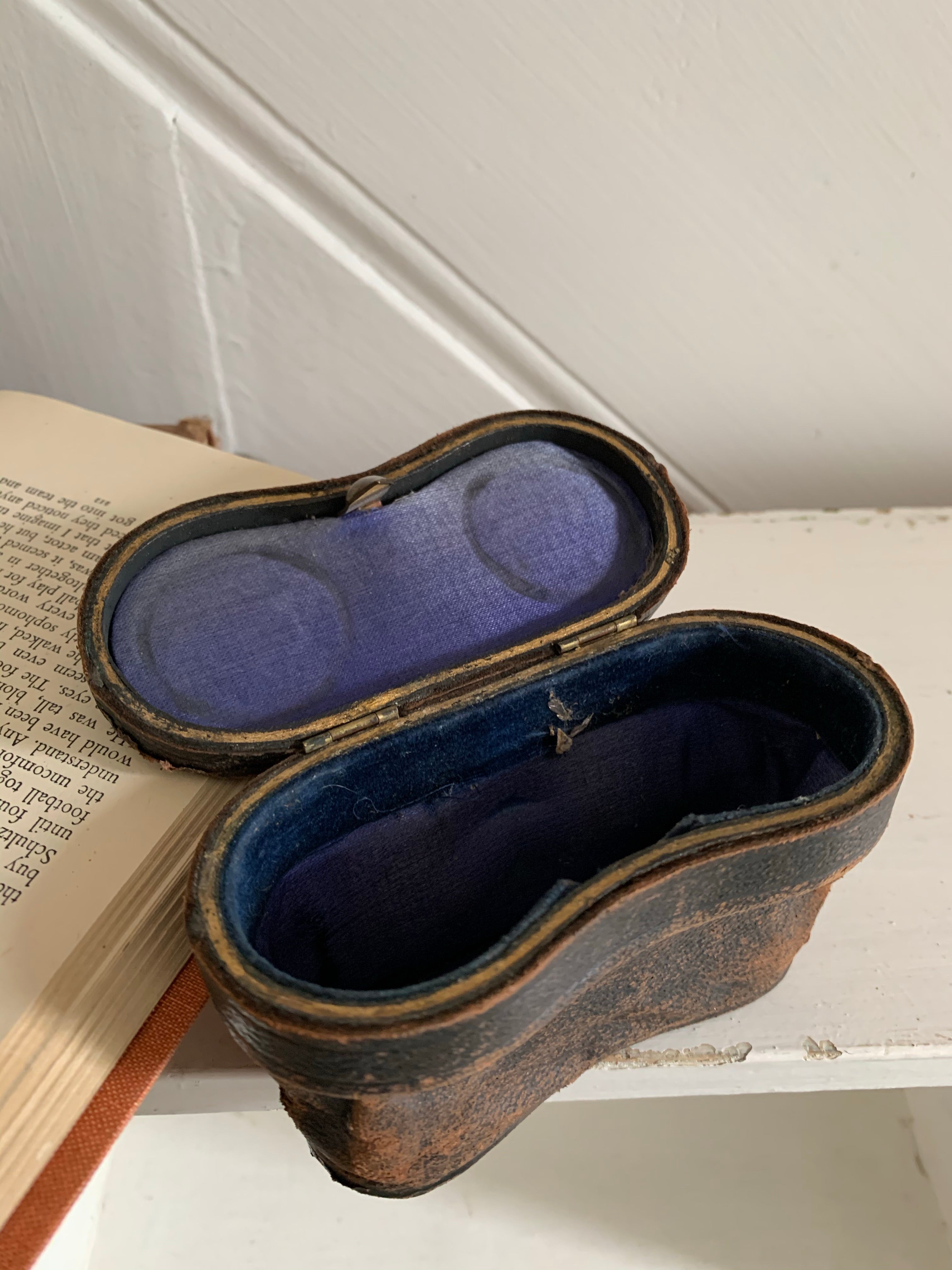 Mother of Pearl Antique Opera Glasses with Leather Case
