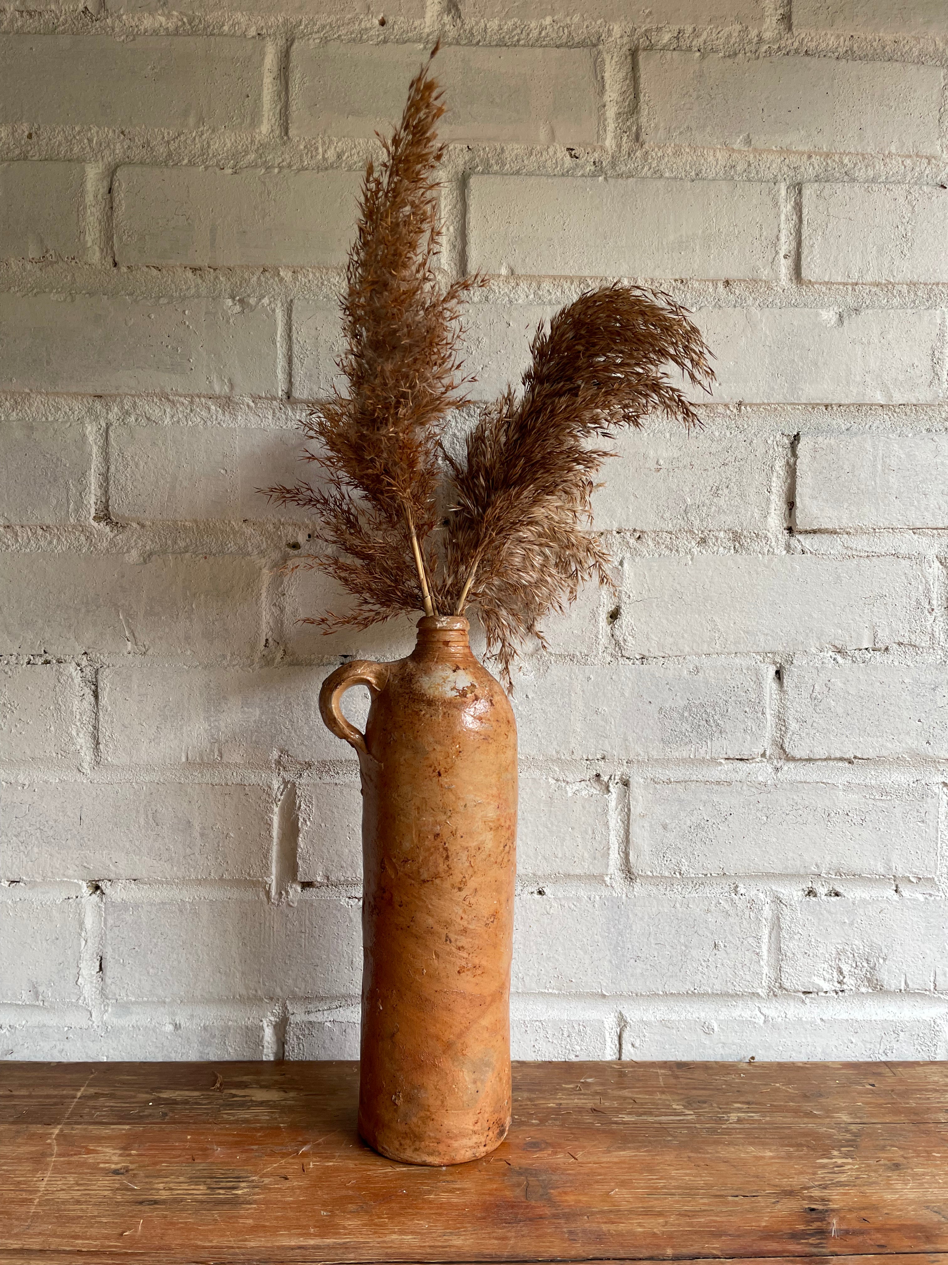 19th Century Ceramic Bottle/Candleholder with Engraved No. 1