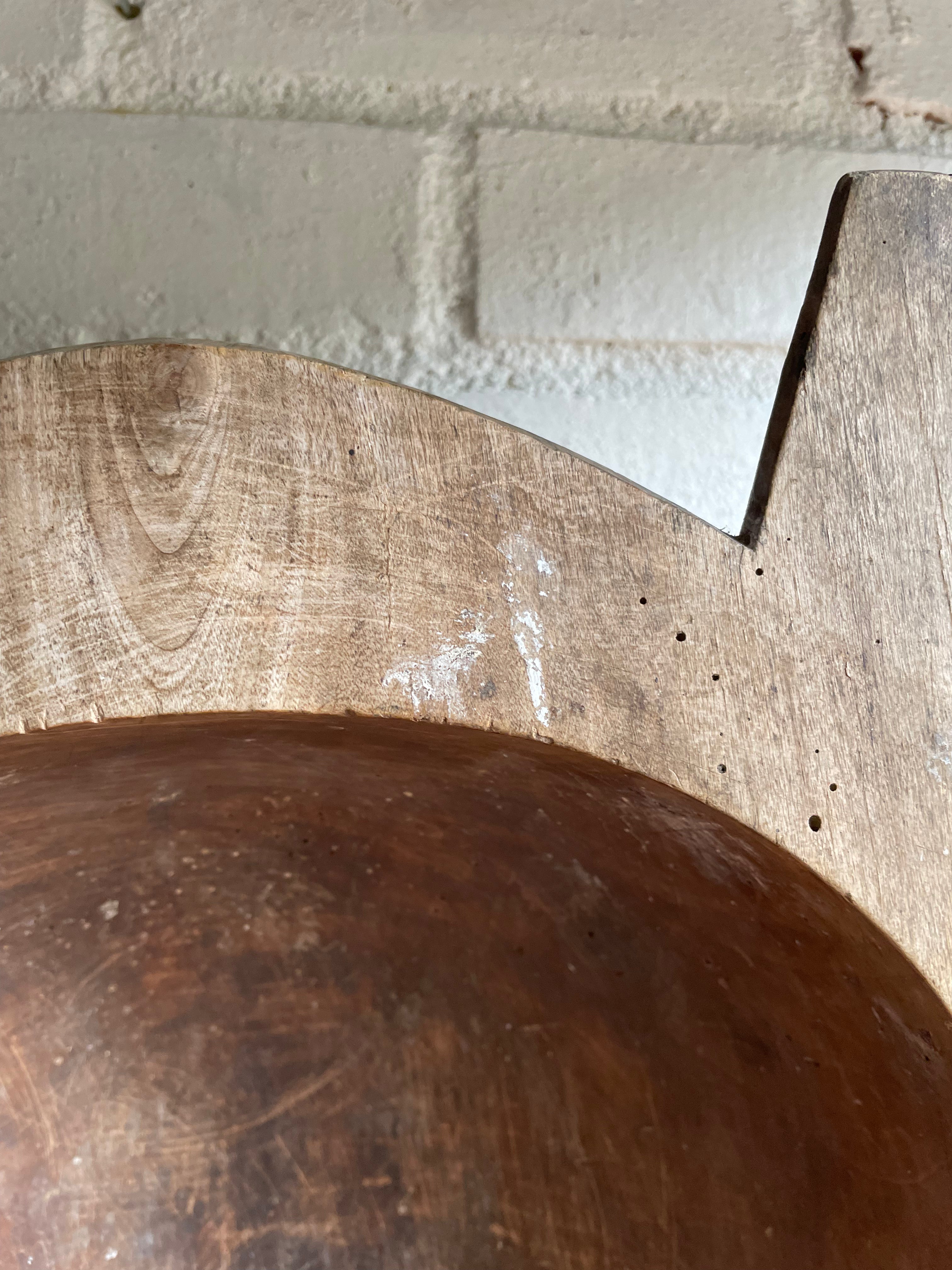 Large Wooden Dough Bowl 2