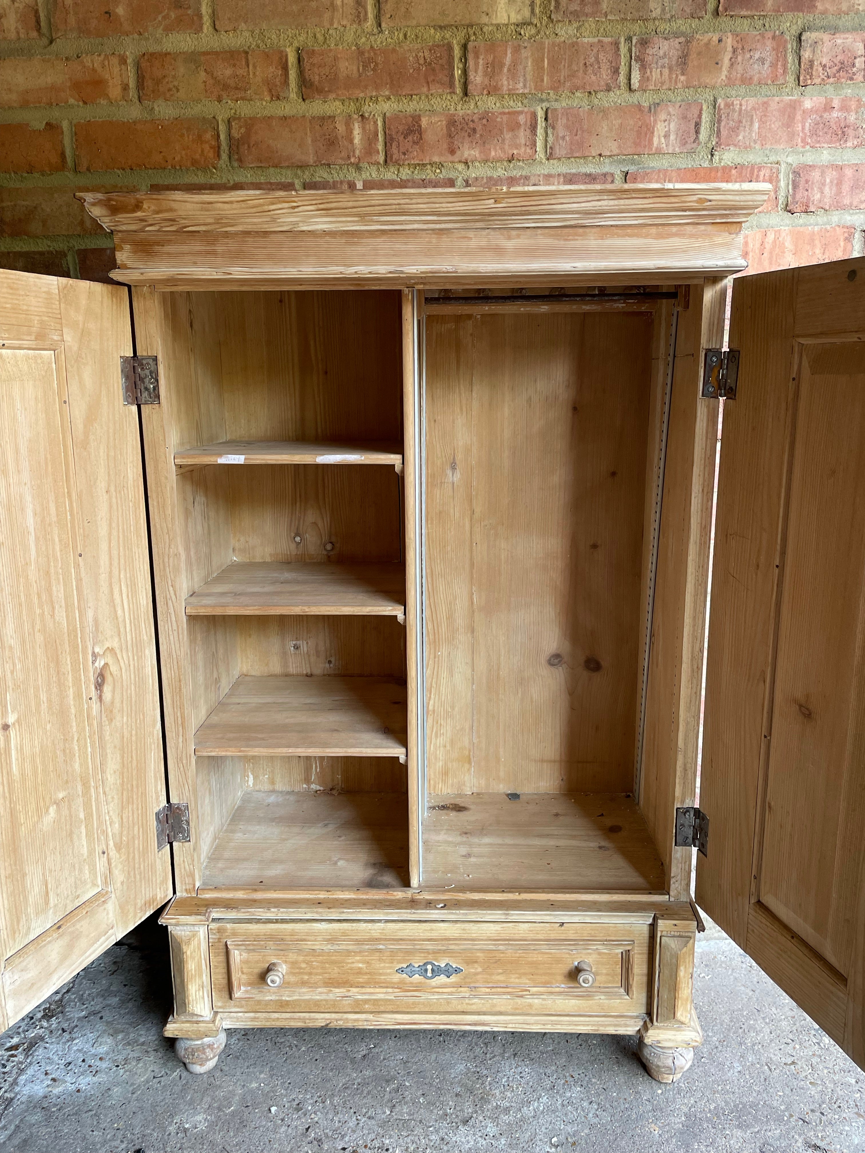 Victorian Pine Cabinet with Two Doors