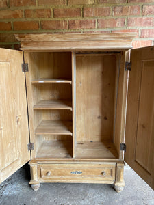 Victorian Pine Cabinet with Two Doors