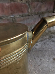 Small Antique Brass Watering Can/Hot Water Carrier