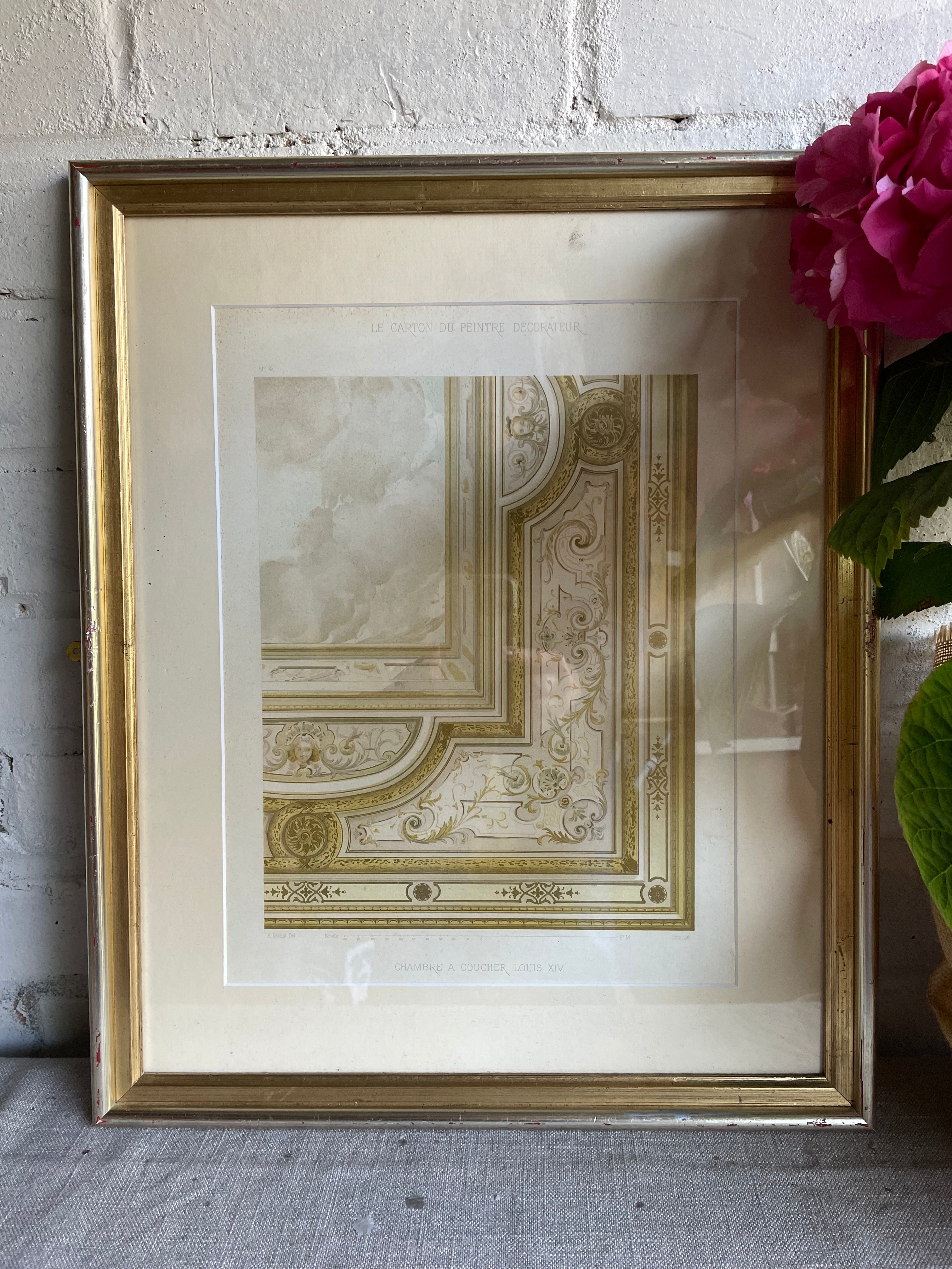 Antique Print No 4 of French Architectural & Ornamental Detail