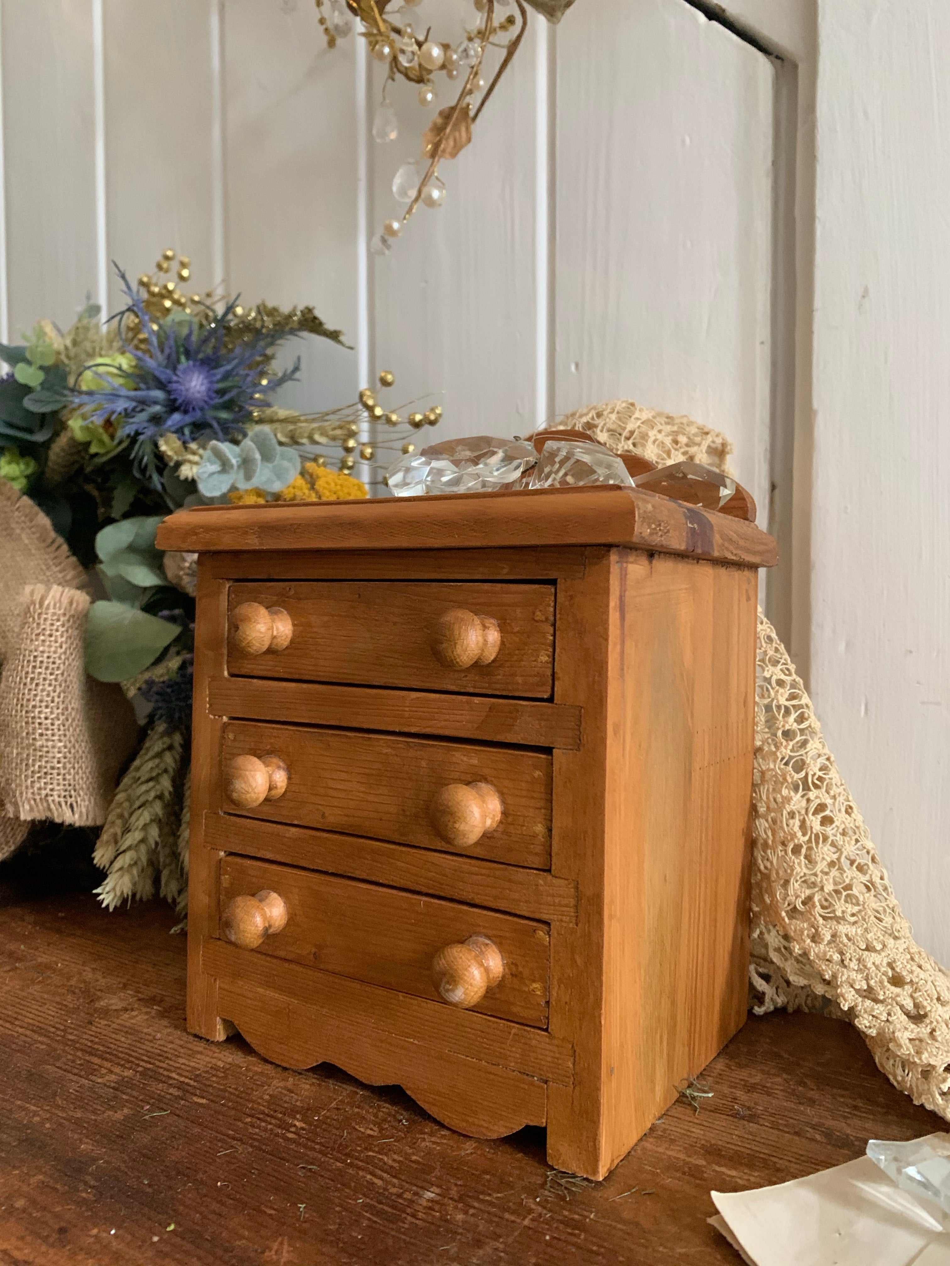 Miniature Vintage Pine Chest of Drawers