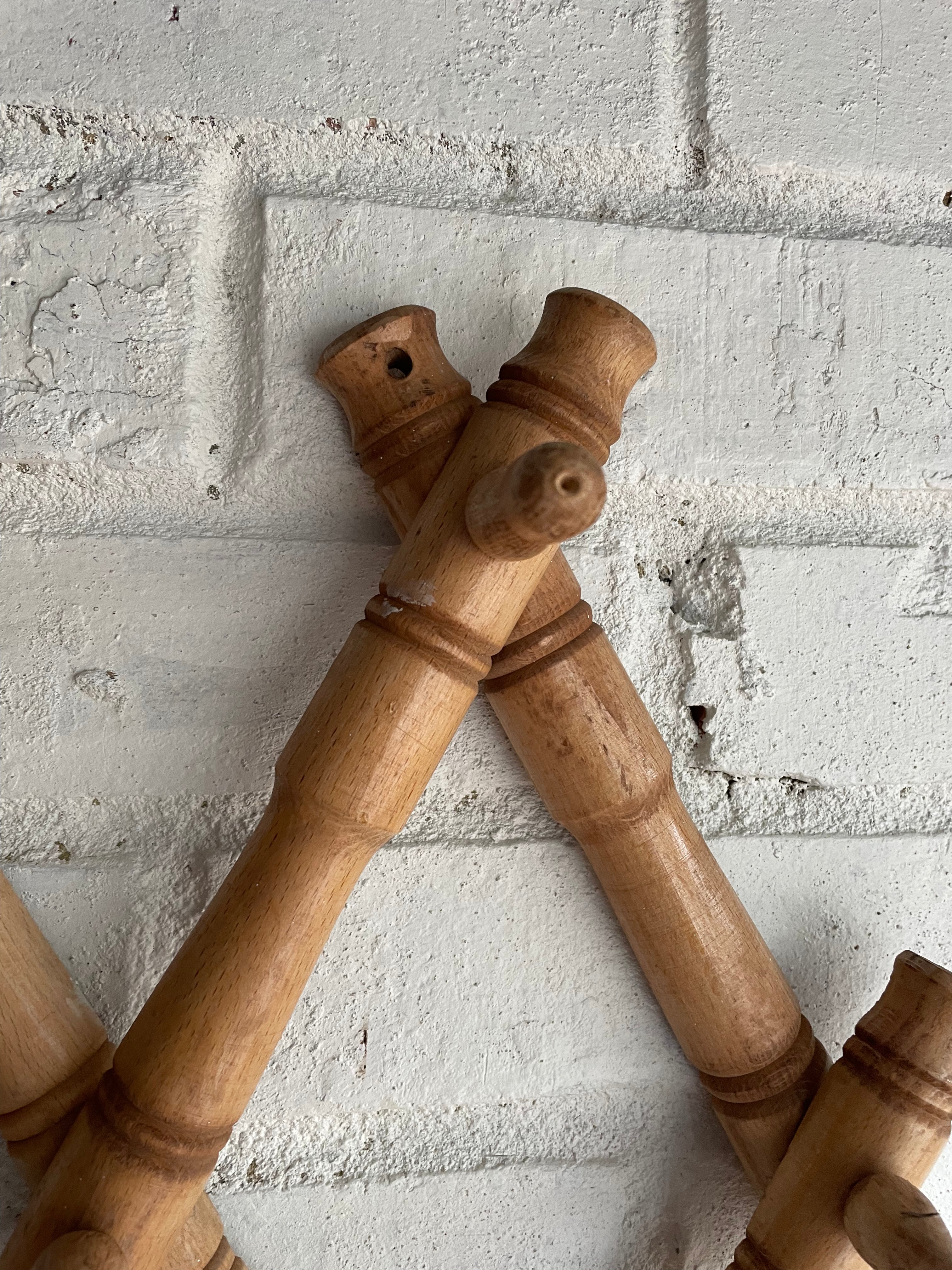 1930s Accordion Bamboo Coat & Hat Rack