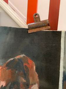Oil on Unstretched Canvas by Dennis Gilbert