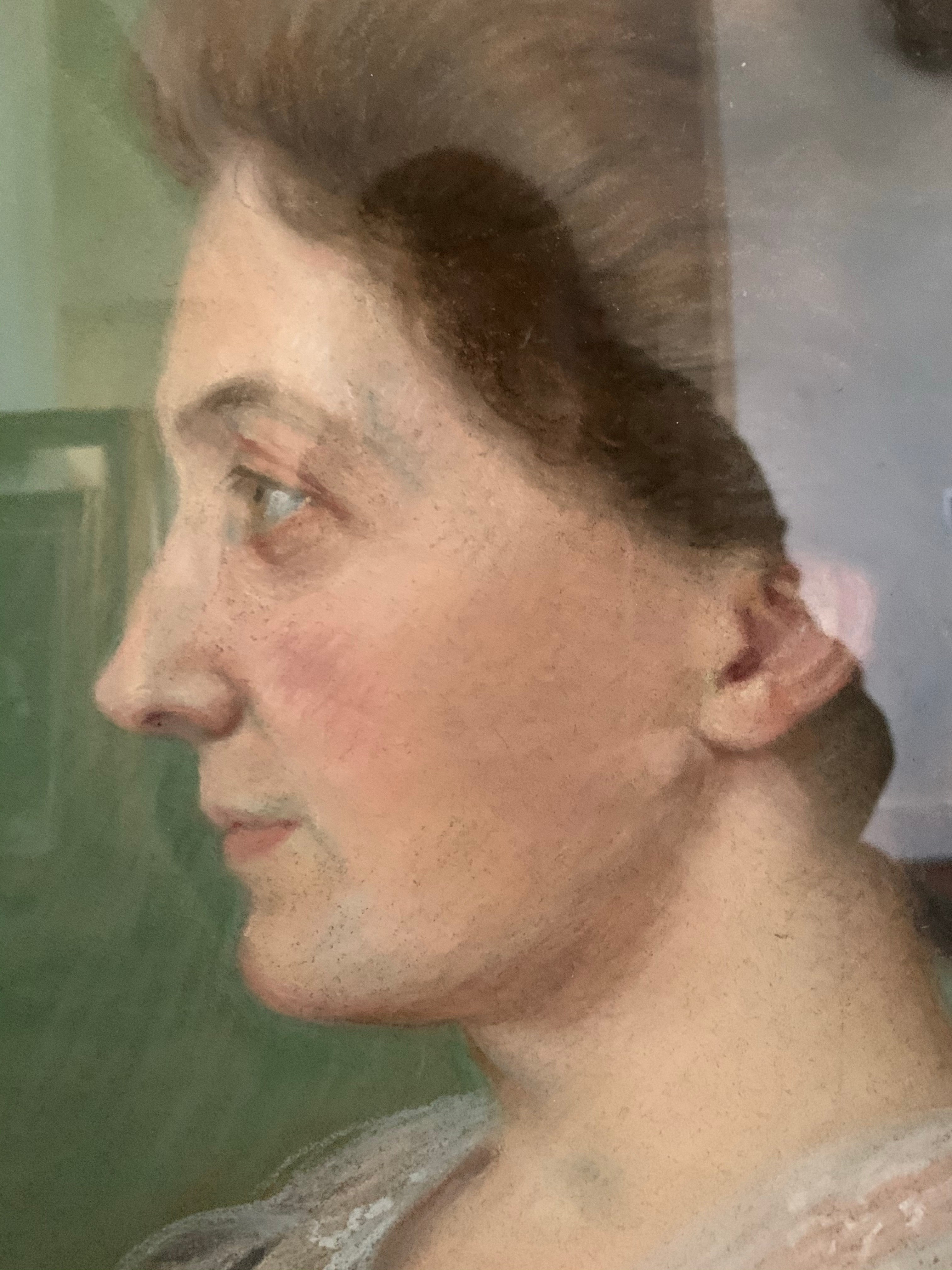 Early 1900s Pastel Portrait of a Lady