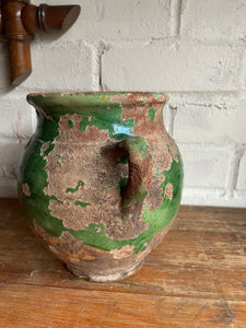 Small 19th Century French Green Confit Pot