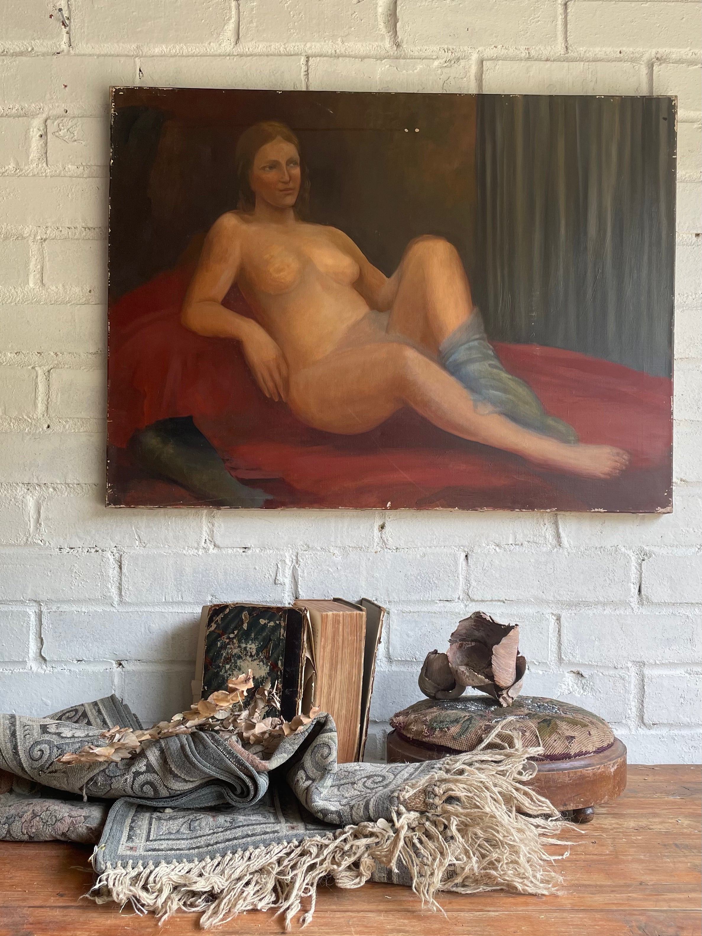 Renaissance Style Portrait  - Large Oil on Canvas