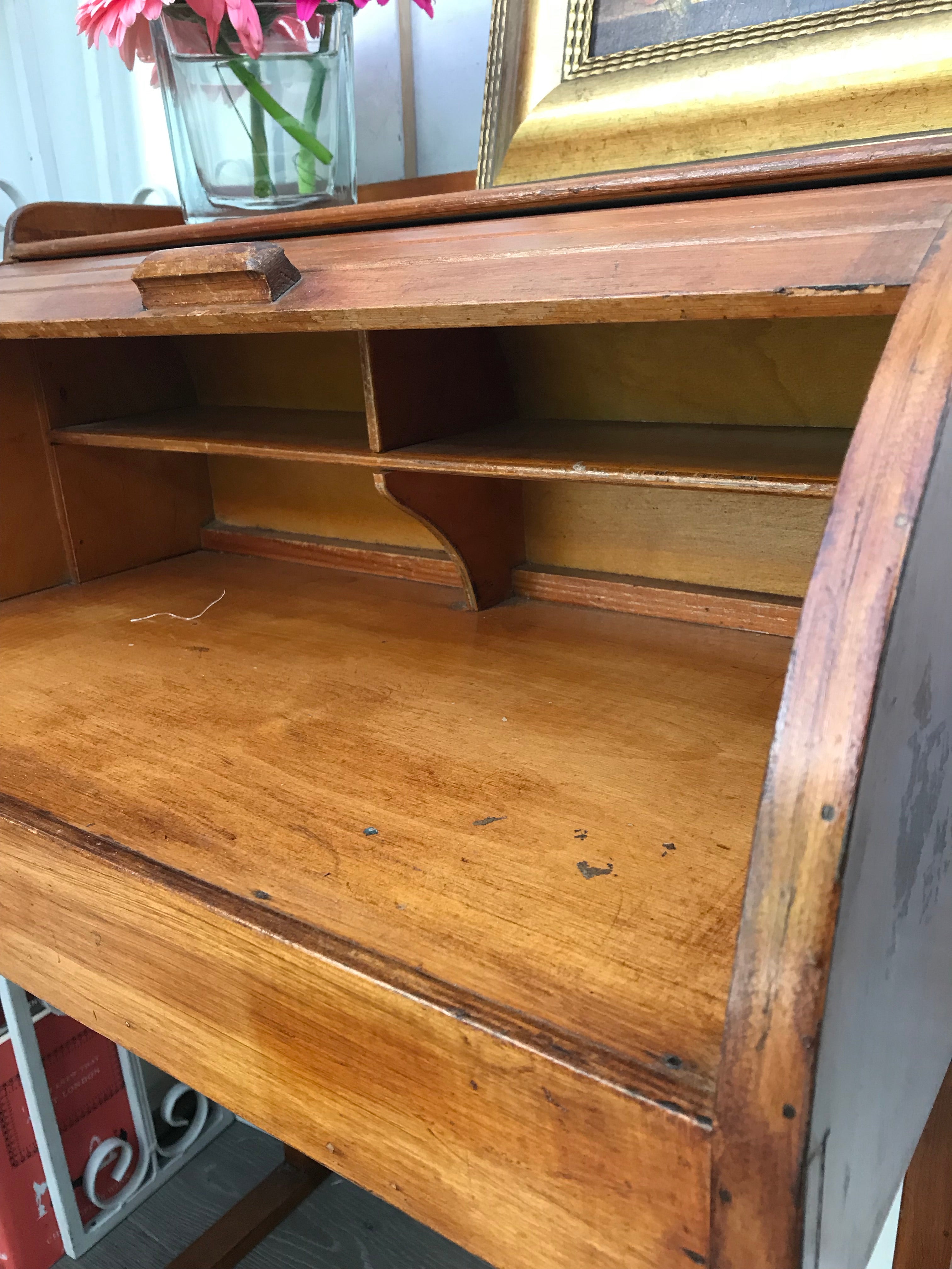 Small Vintage Roll-top Desk