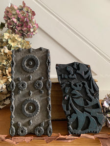 Pair of Antique Textile Printing Blocks