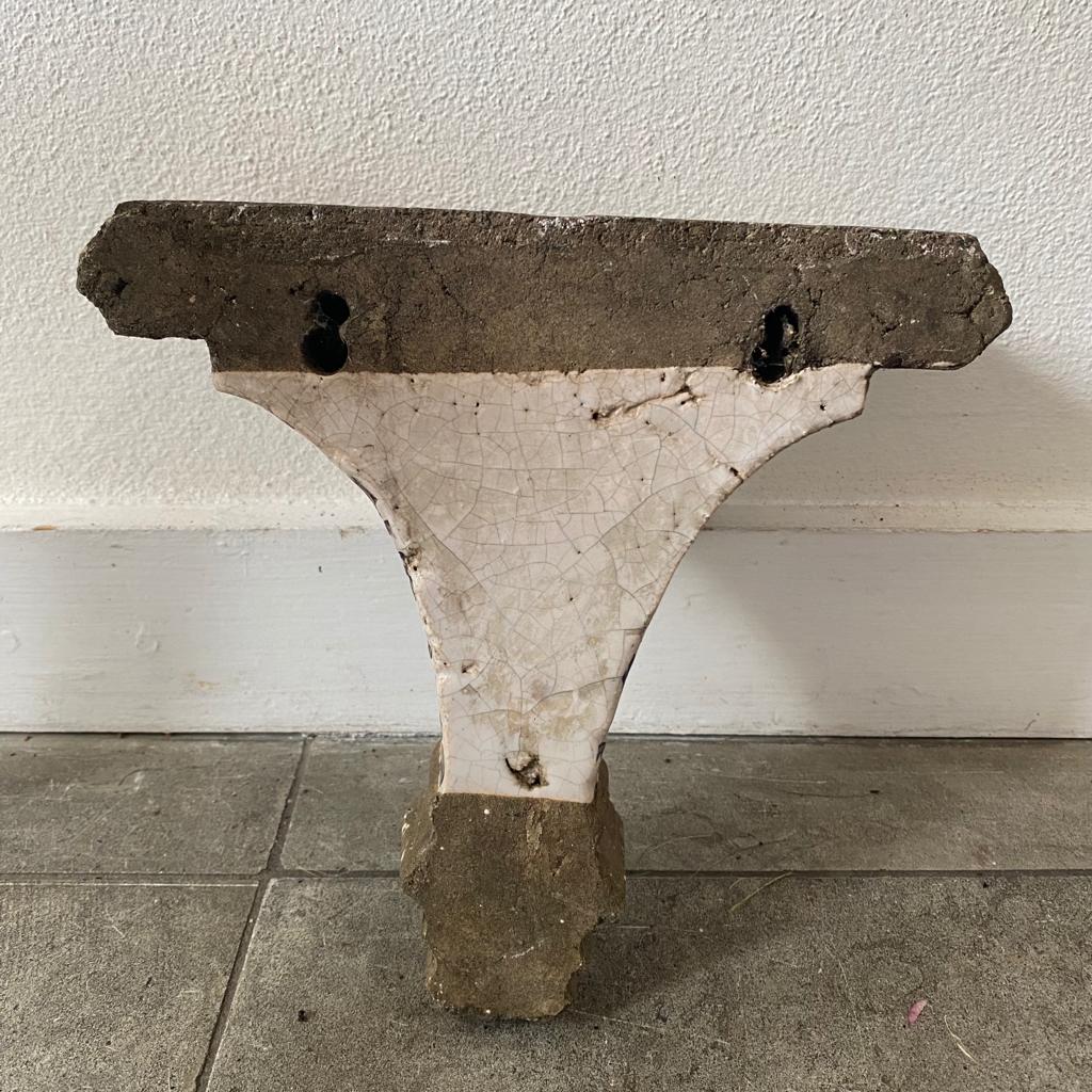 Antique Stone & Ceramic Sconce
