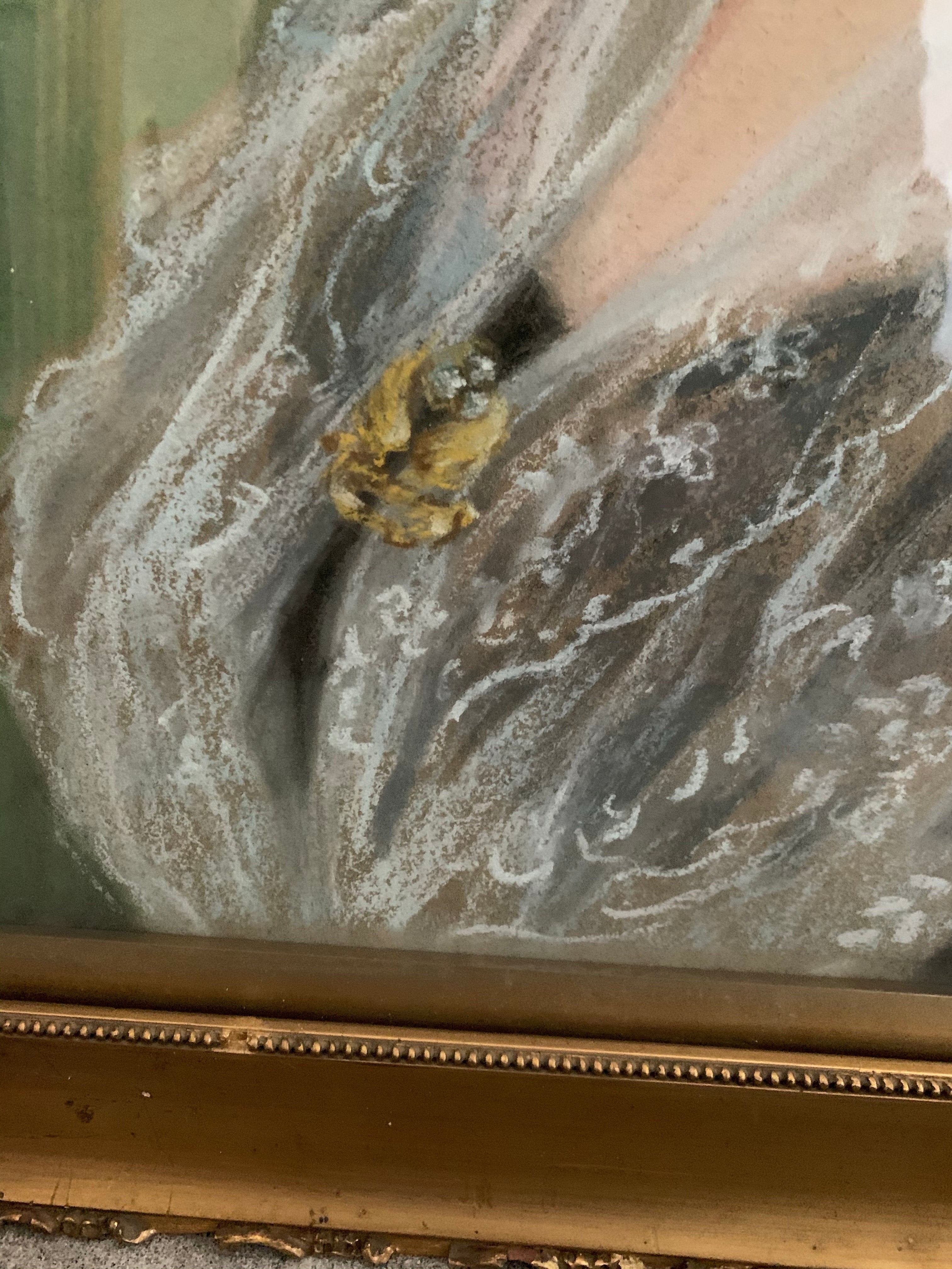 Early 1900s Pastel Portrait of a Lady