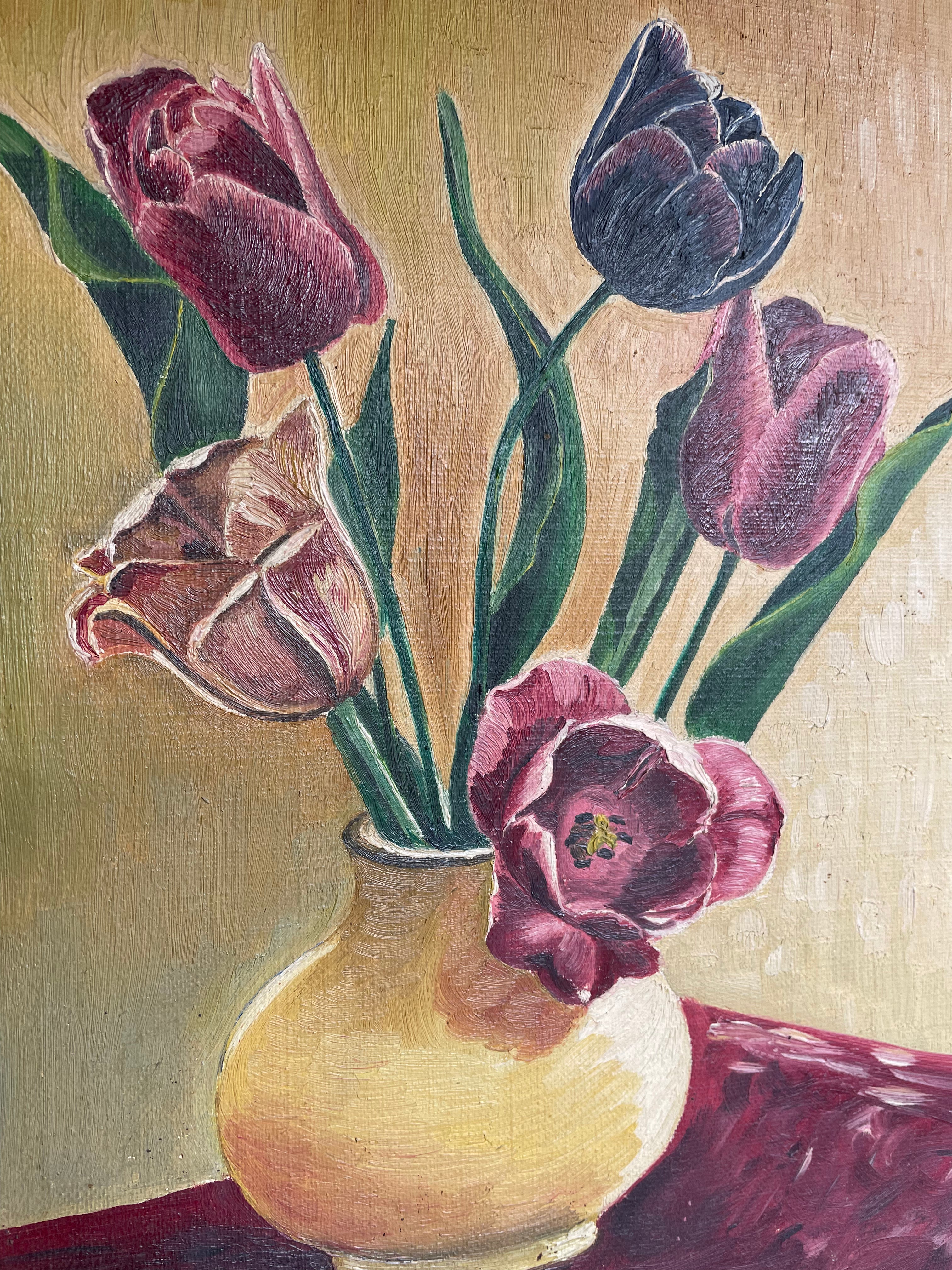 Tulips: Oil on Canvas