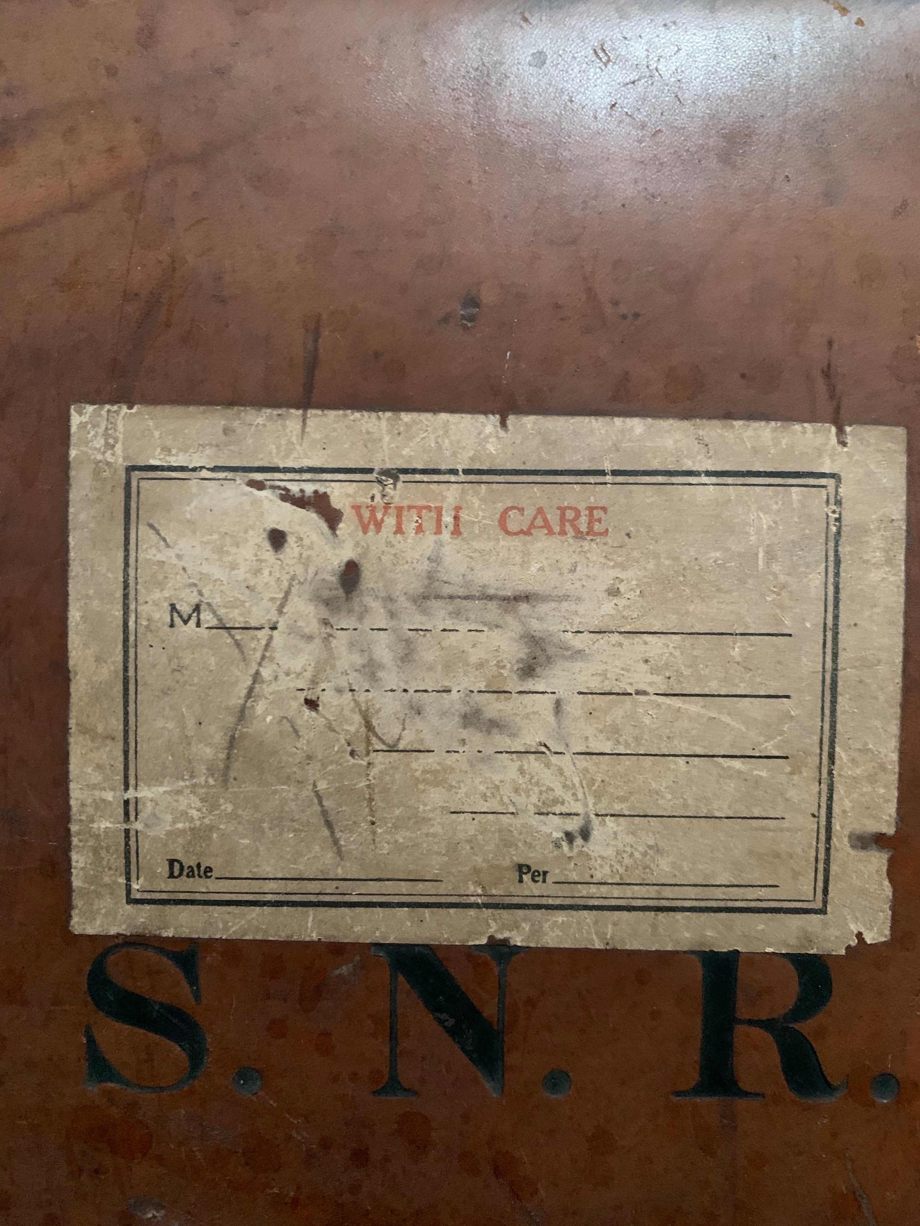 Beautiful 1930s Leather Steamer Trunk
