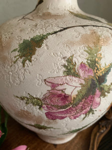 Antique Porcelain Pitcher with floral lace detail