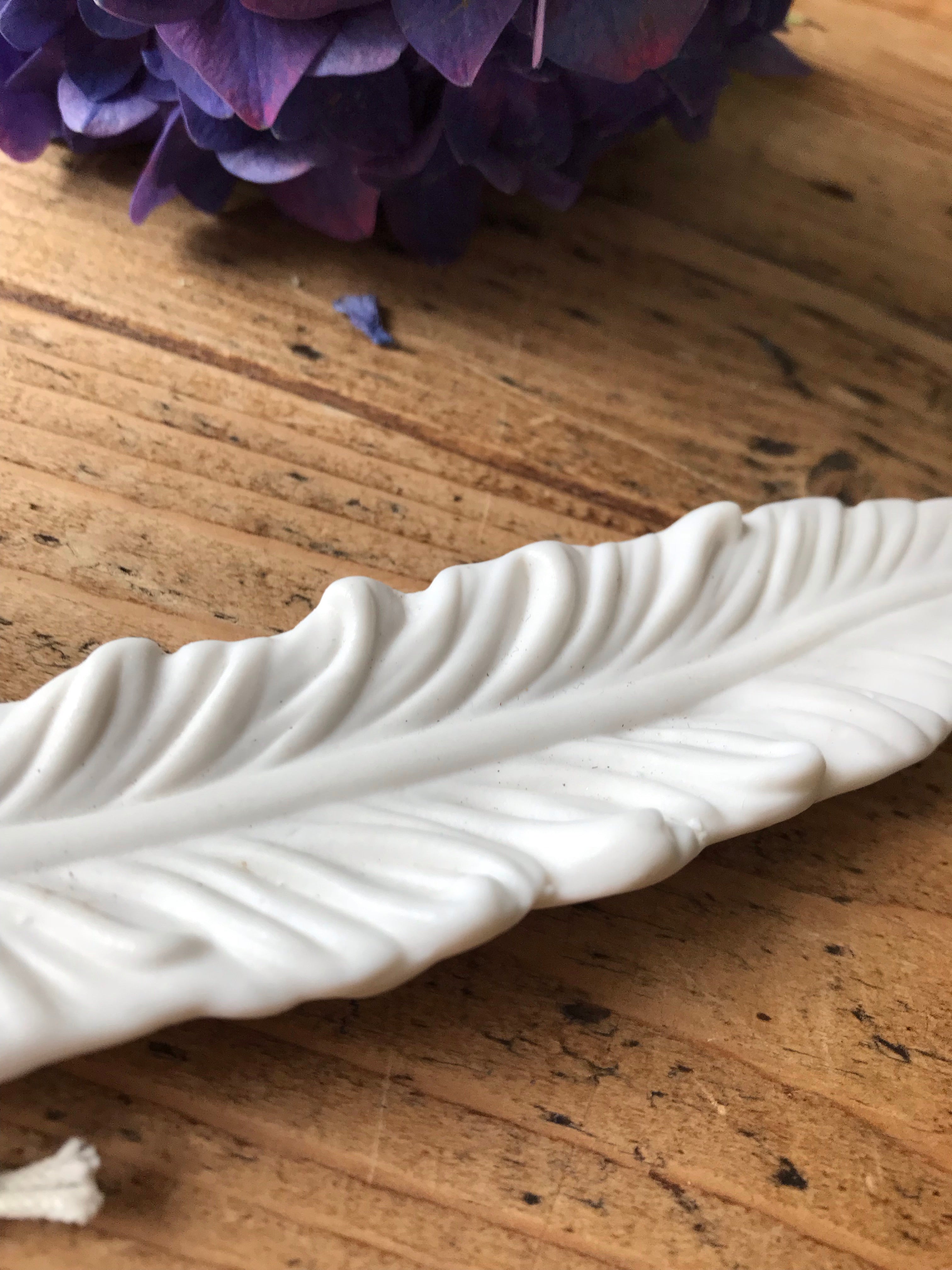 Bisque Porcelain Decorative Feather