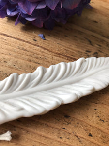 Bisque Porcelain Decorative Feather