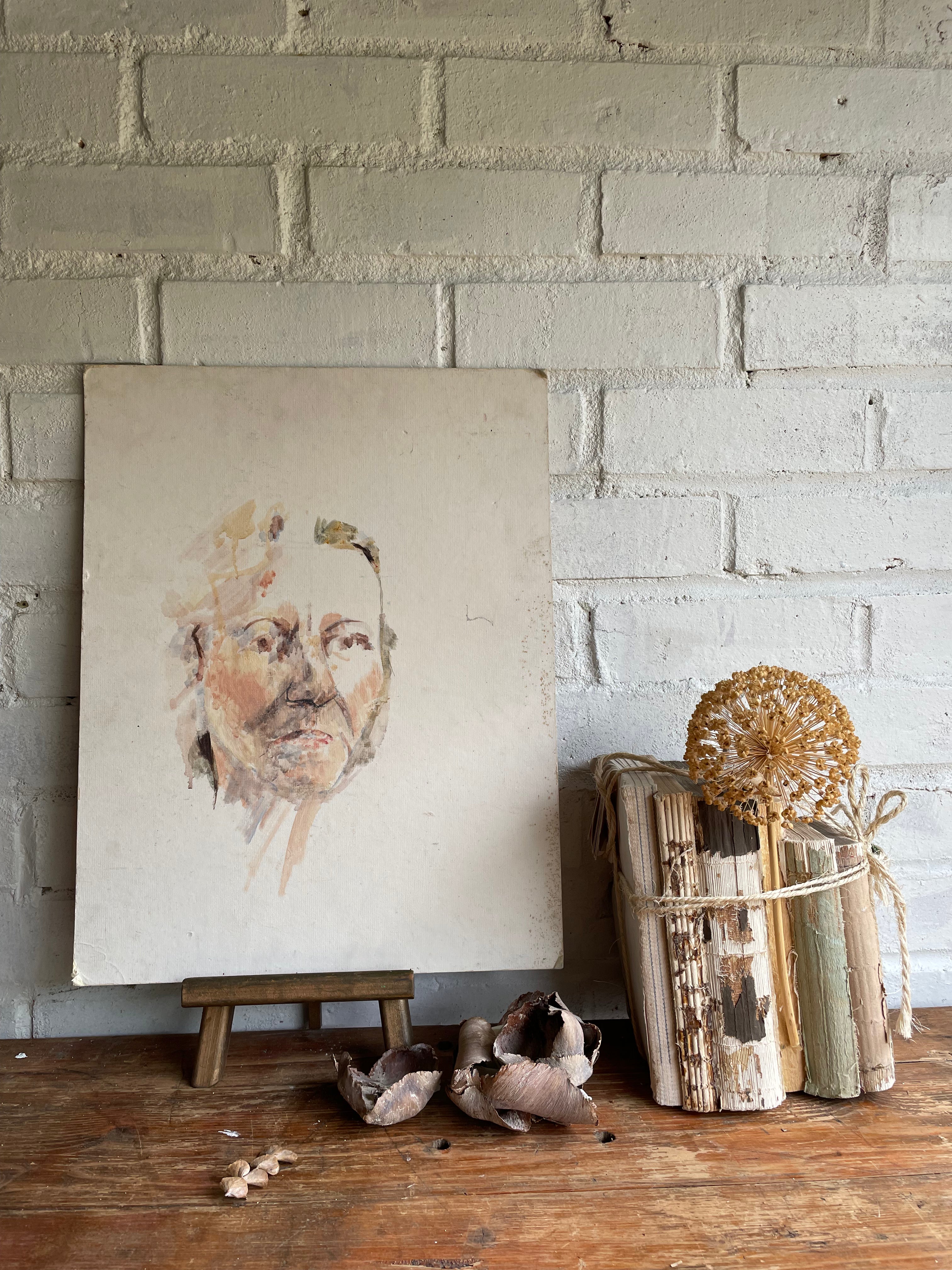 Unfinished Portrait: Watercolour on Board