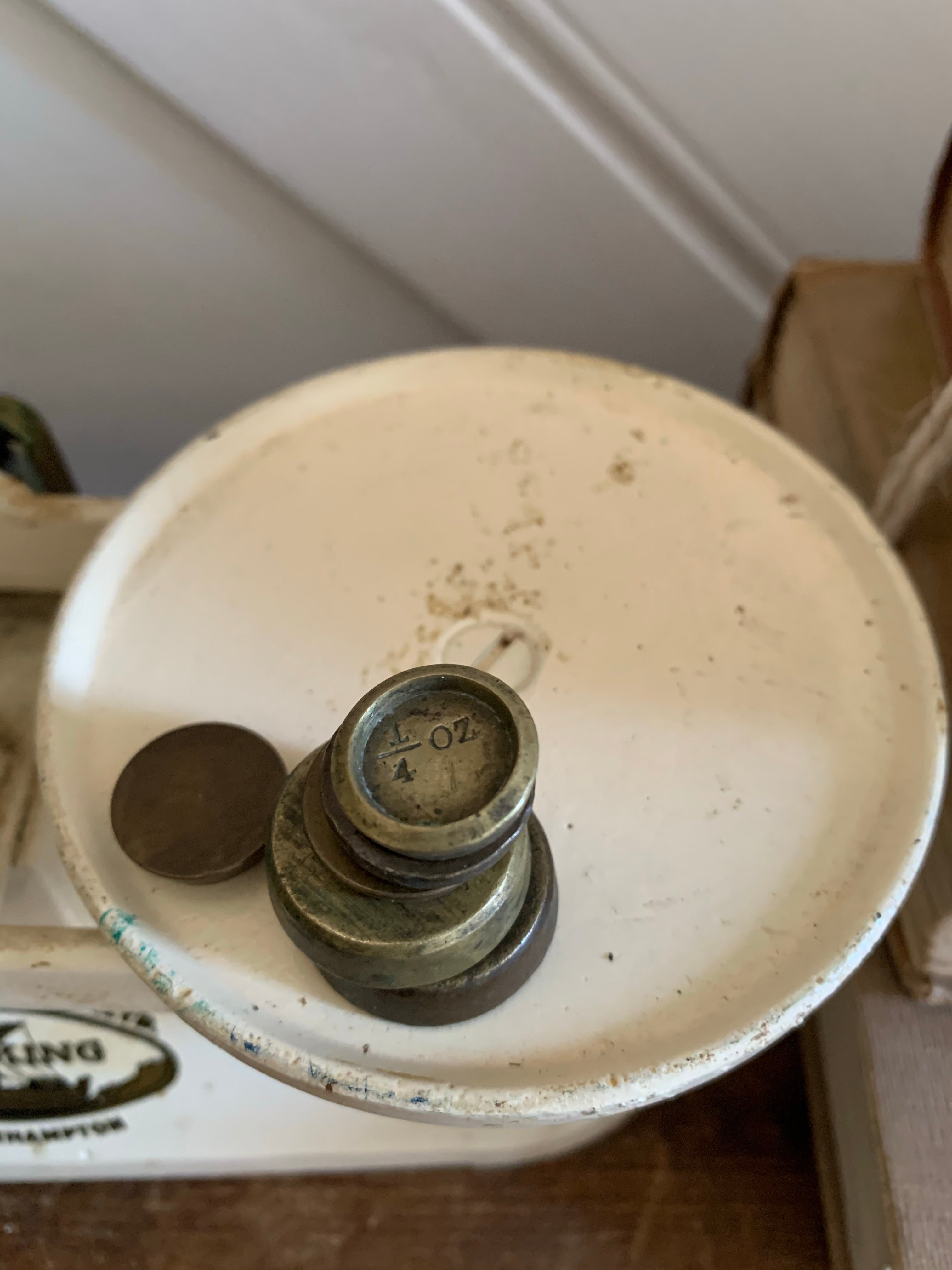 Vintage Scales with Brass Weights from Viking F. J.Thornton & Co. Ltd
