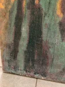 Portrait of a Man with Striped Shirt  - Oil on Canvas