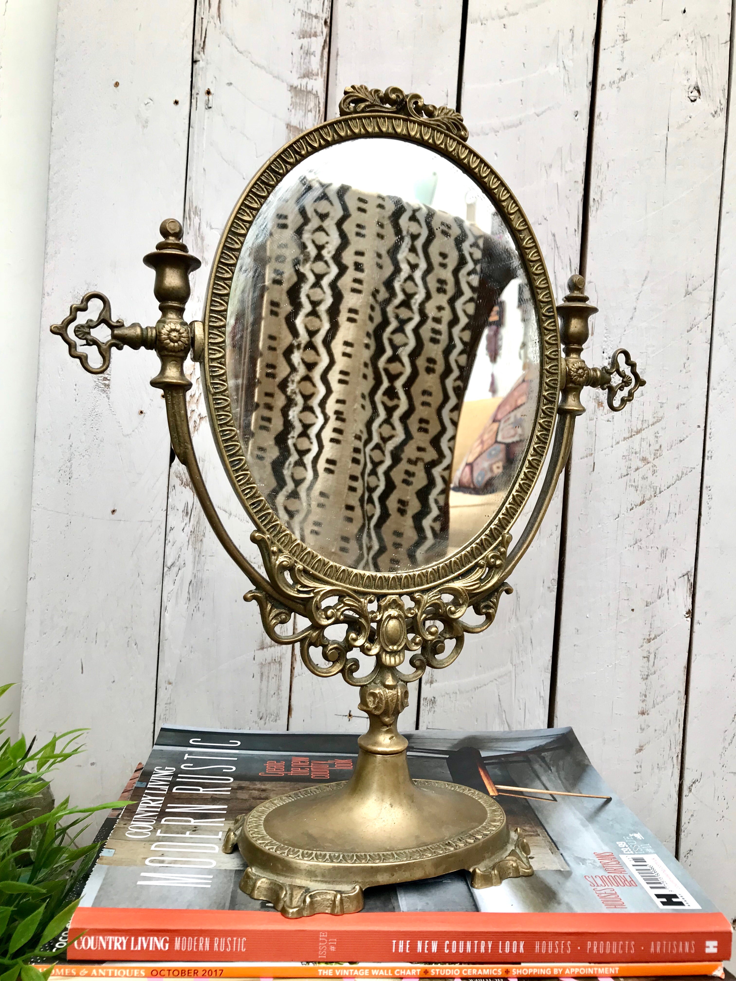 Gold Vintage Dressing Table Mirror Reclectic Gold Vintage Dressing Table Mirror Reclectic
