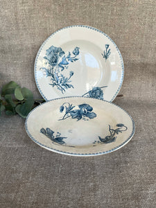 Two French Transferware Bowls