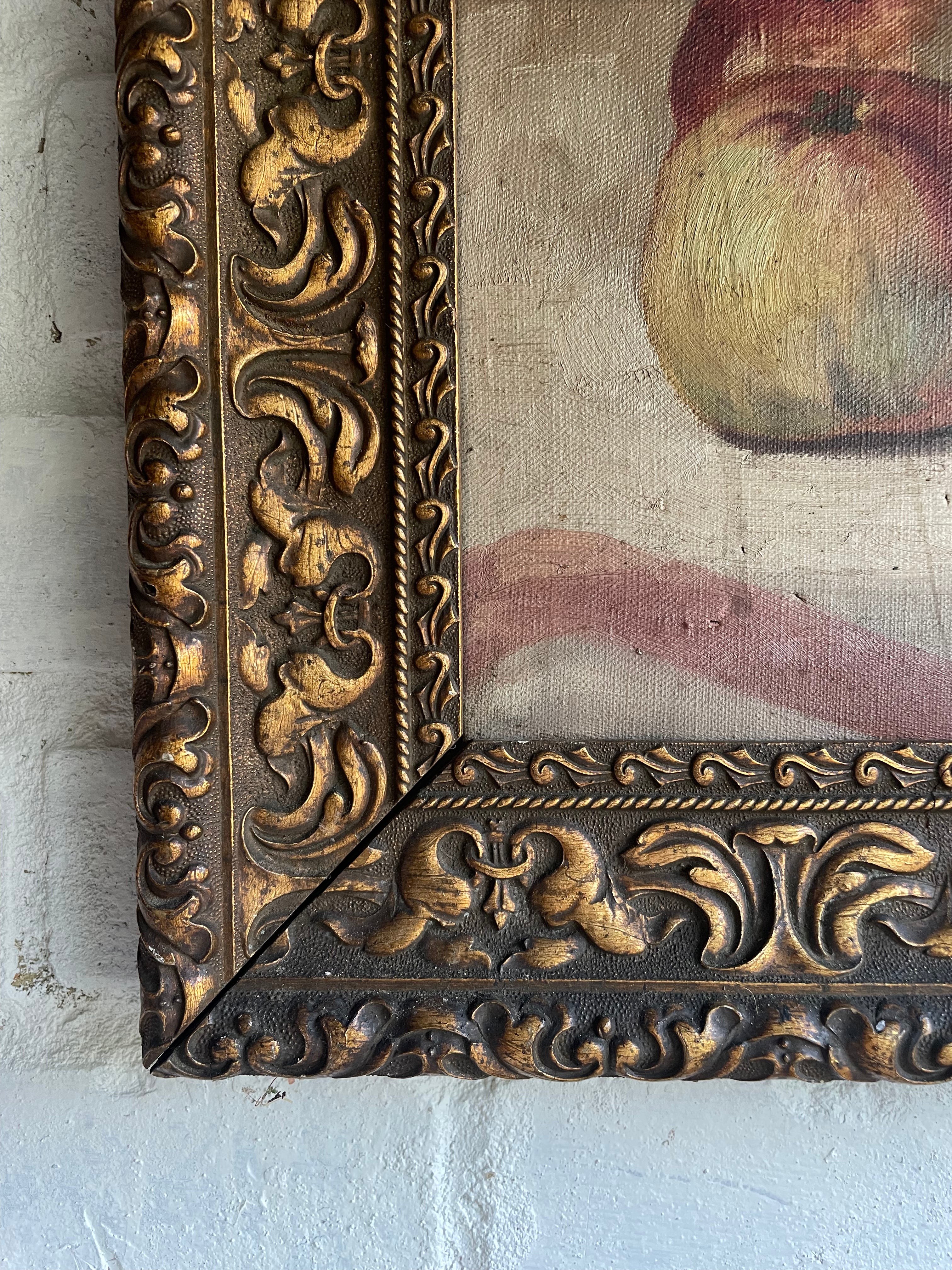 Still Life:  Antique Oil on Canvas