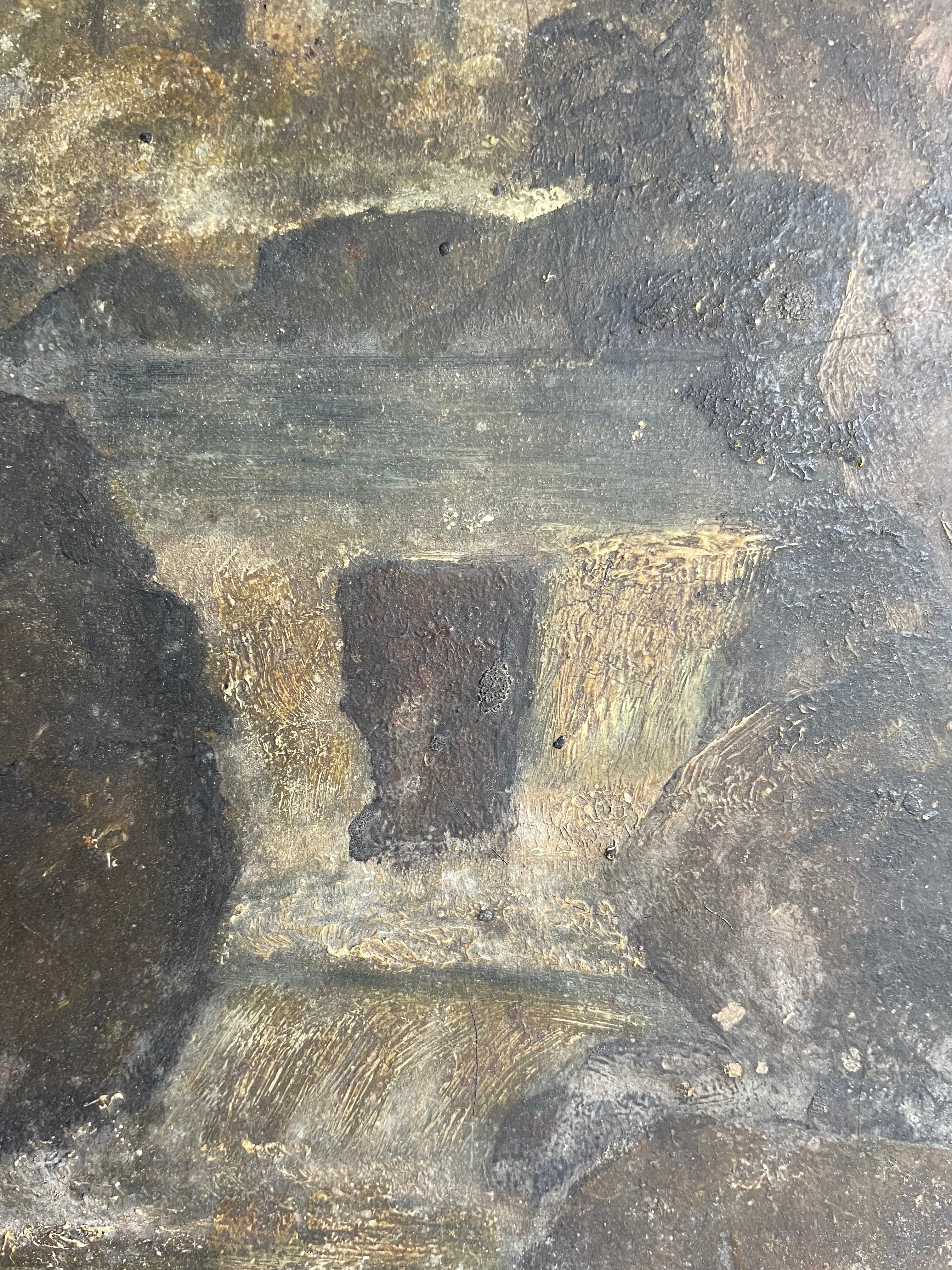 Moody Woods: Antique Oil on Board