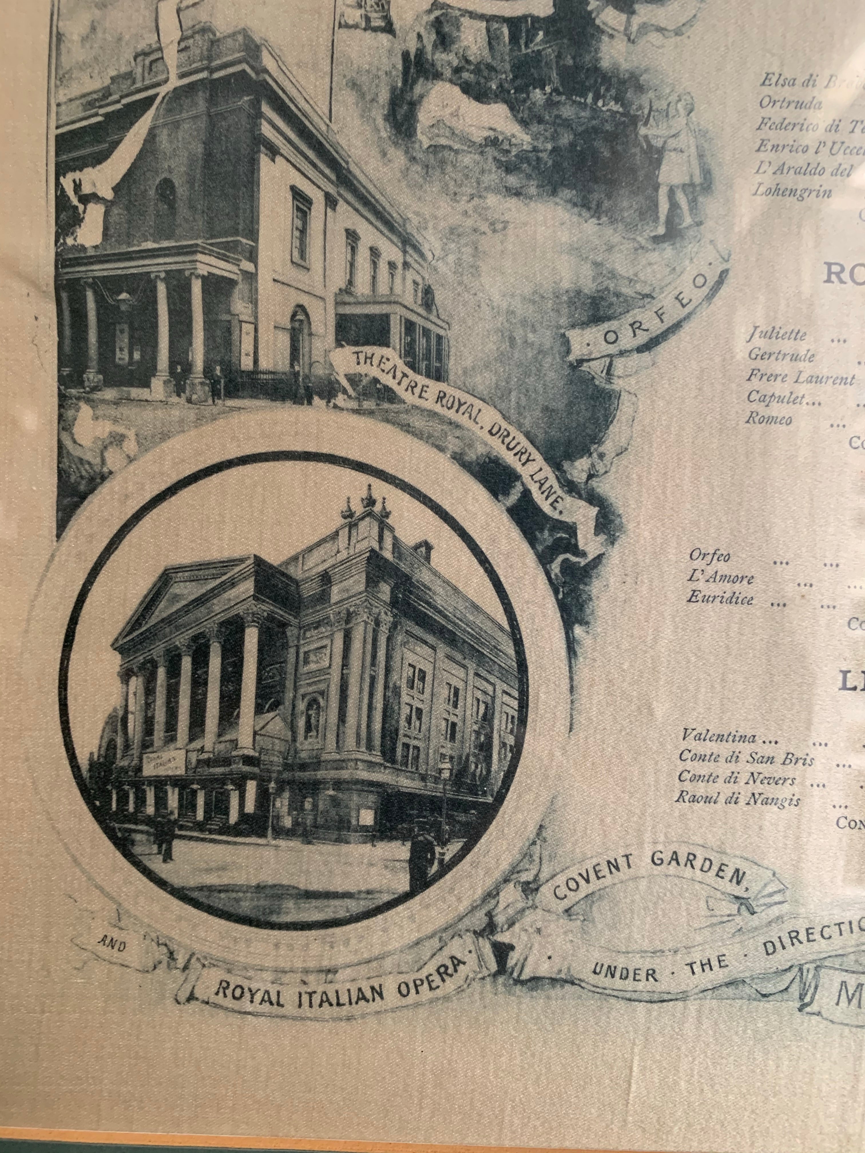 Large 1800s Framed Theatre Poster
