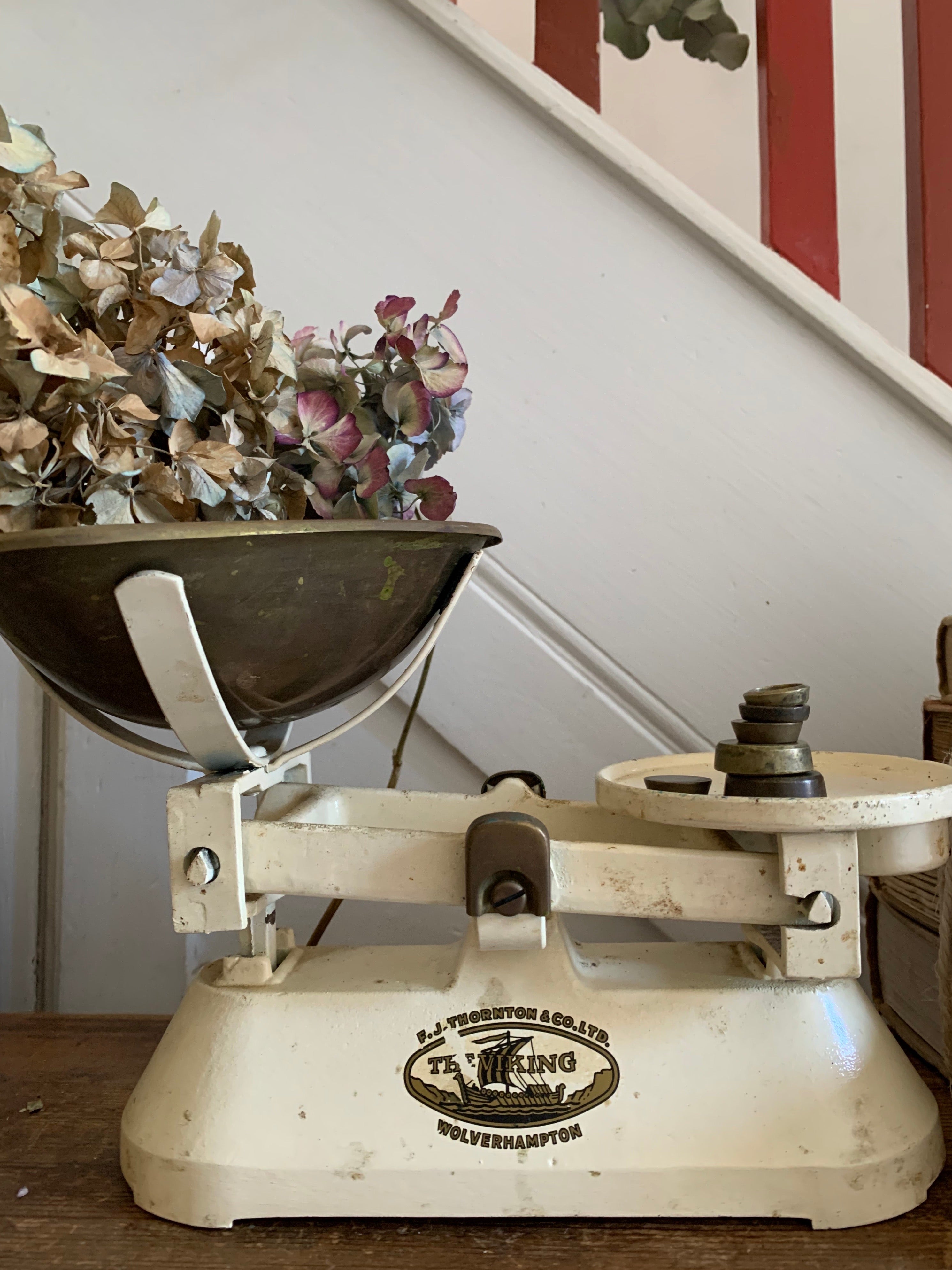 Vintage Scales with Brass Weights from Viking F. J.Thornton & Co. Ltd