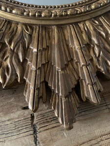 Large Vintage Convex Sunburst Mirror