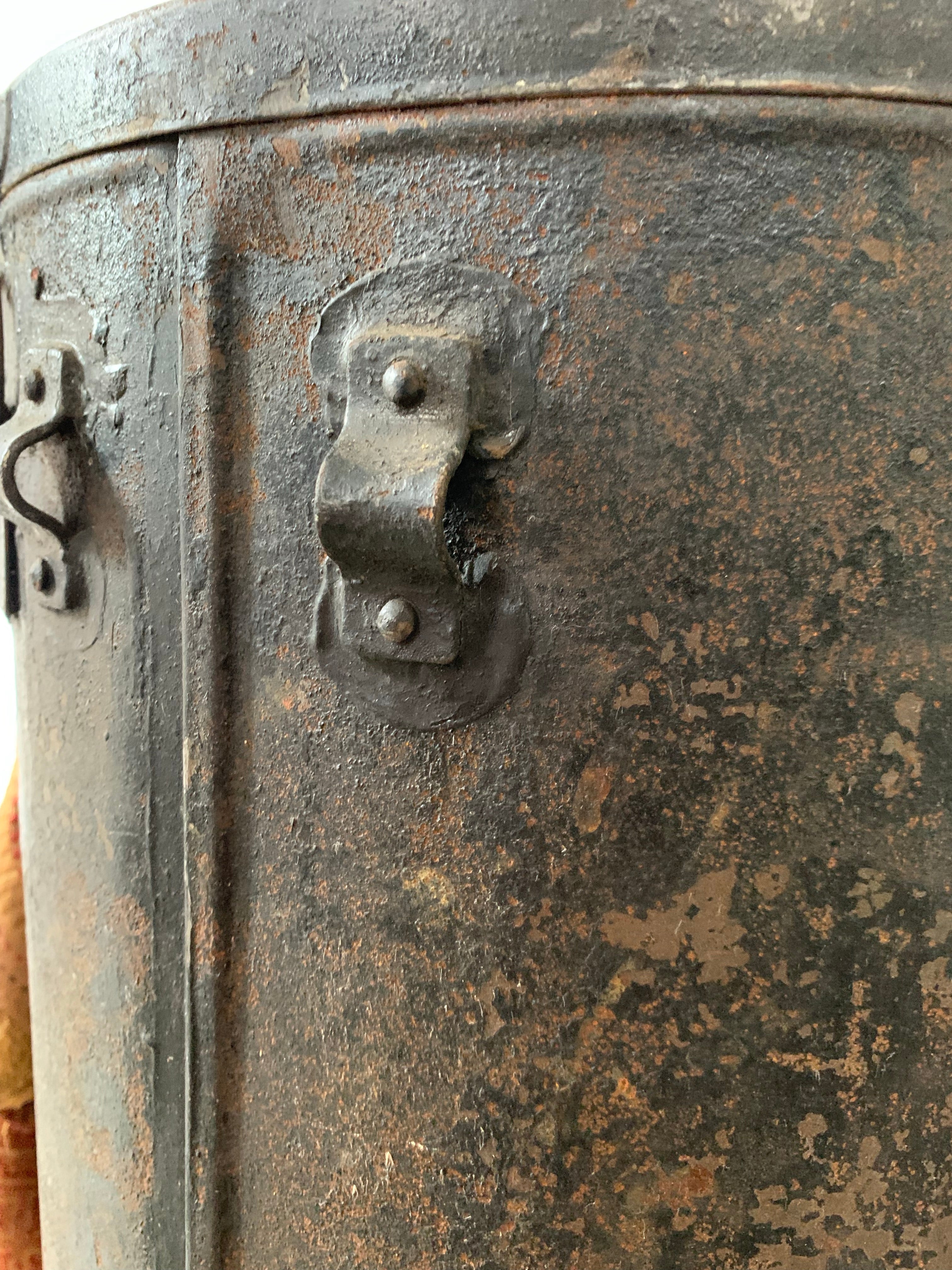 Large Vintage Metal Ballot Box