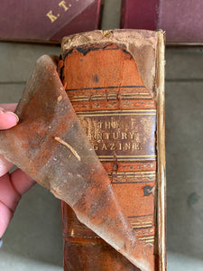 Burgundy Book Bundle with Leather Spines